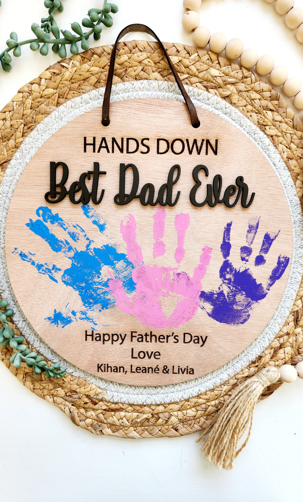 Hands Down Best Dad Plaque