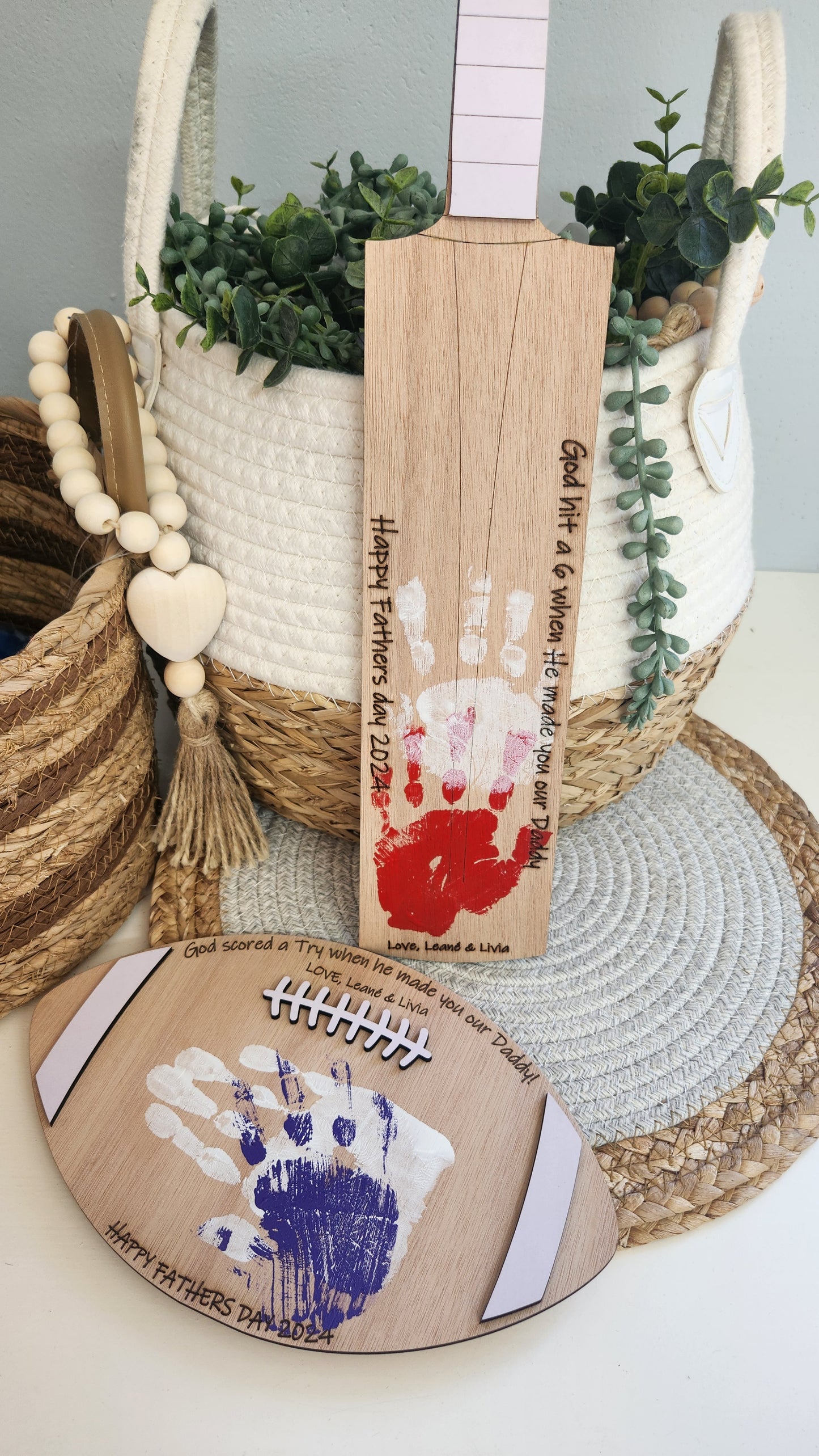 Fathers day Cricket bat plaque