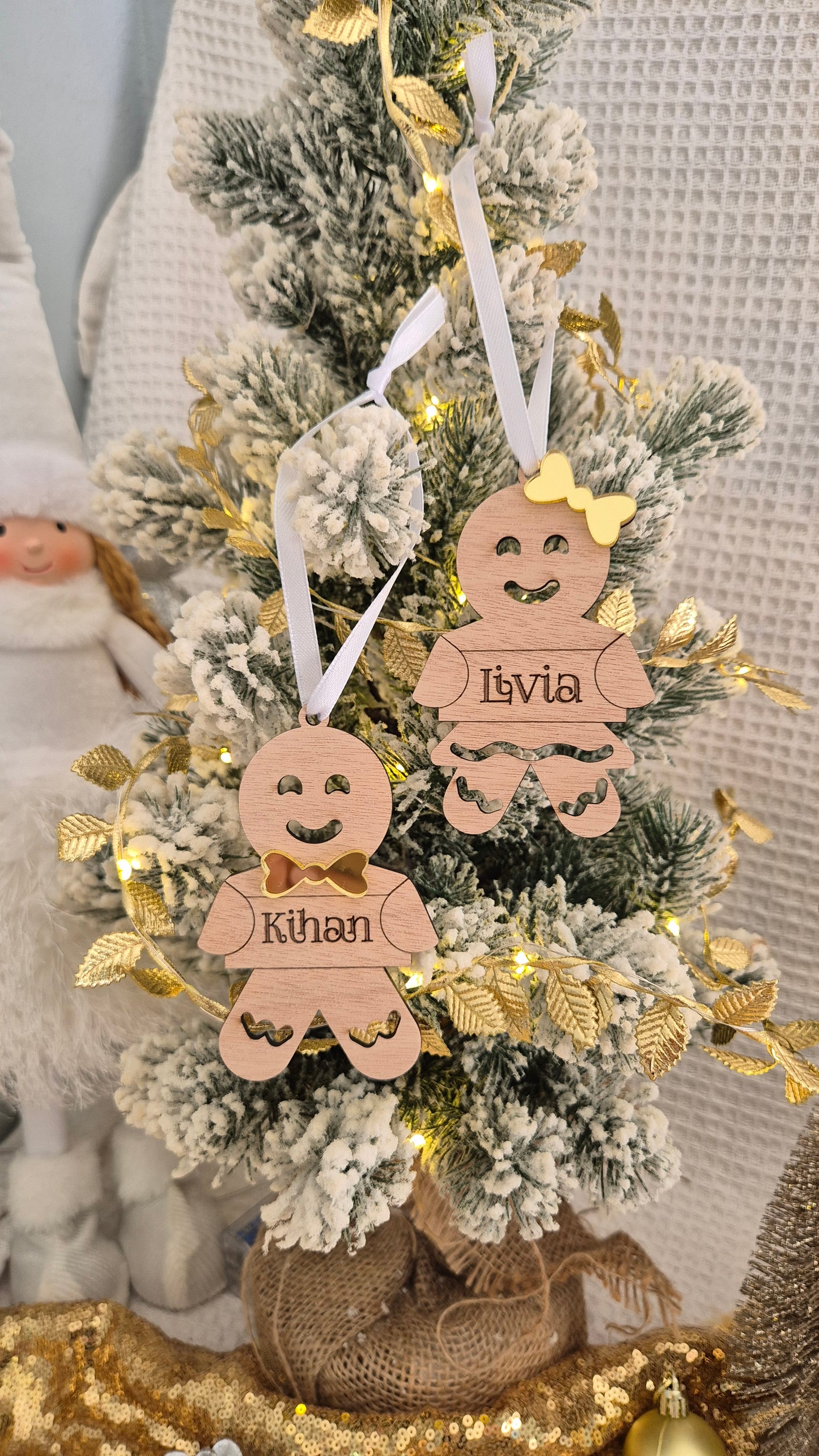 Personalised Wooden Gingerbread Ornament (boy/girl)