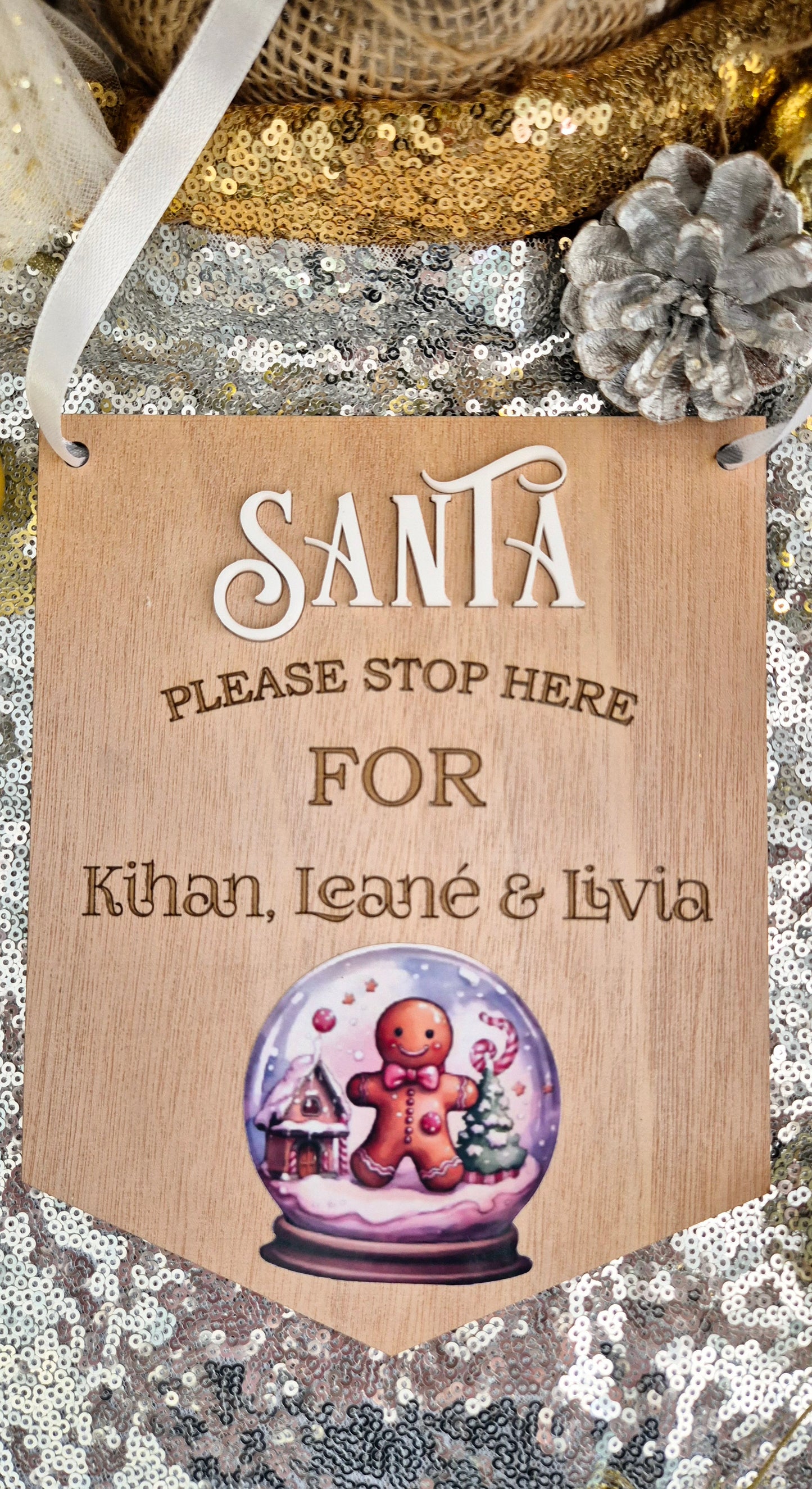 Santa Please Stop Here (Printed Gingerbread)