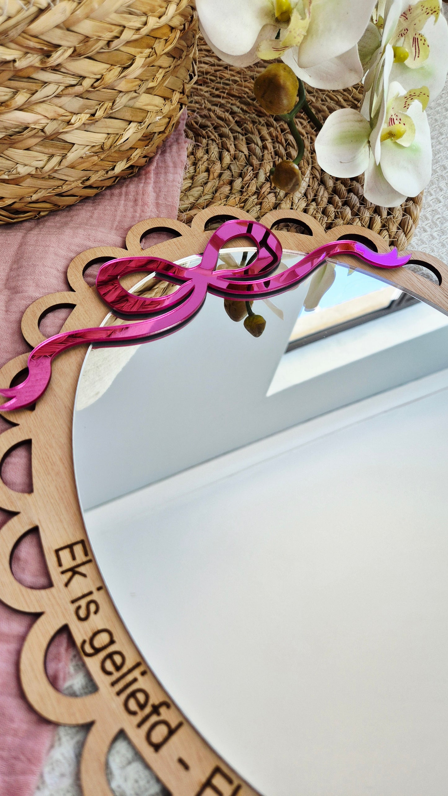 Vintage Bow Affirmation Mirror