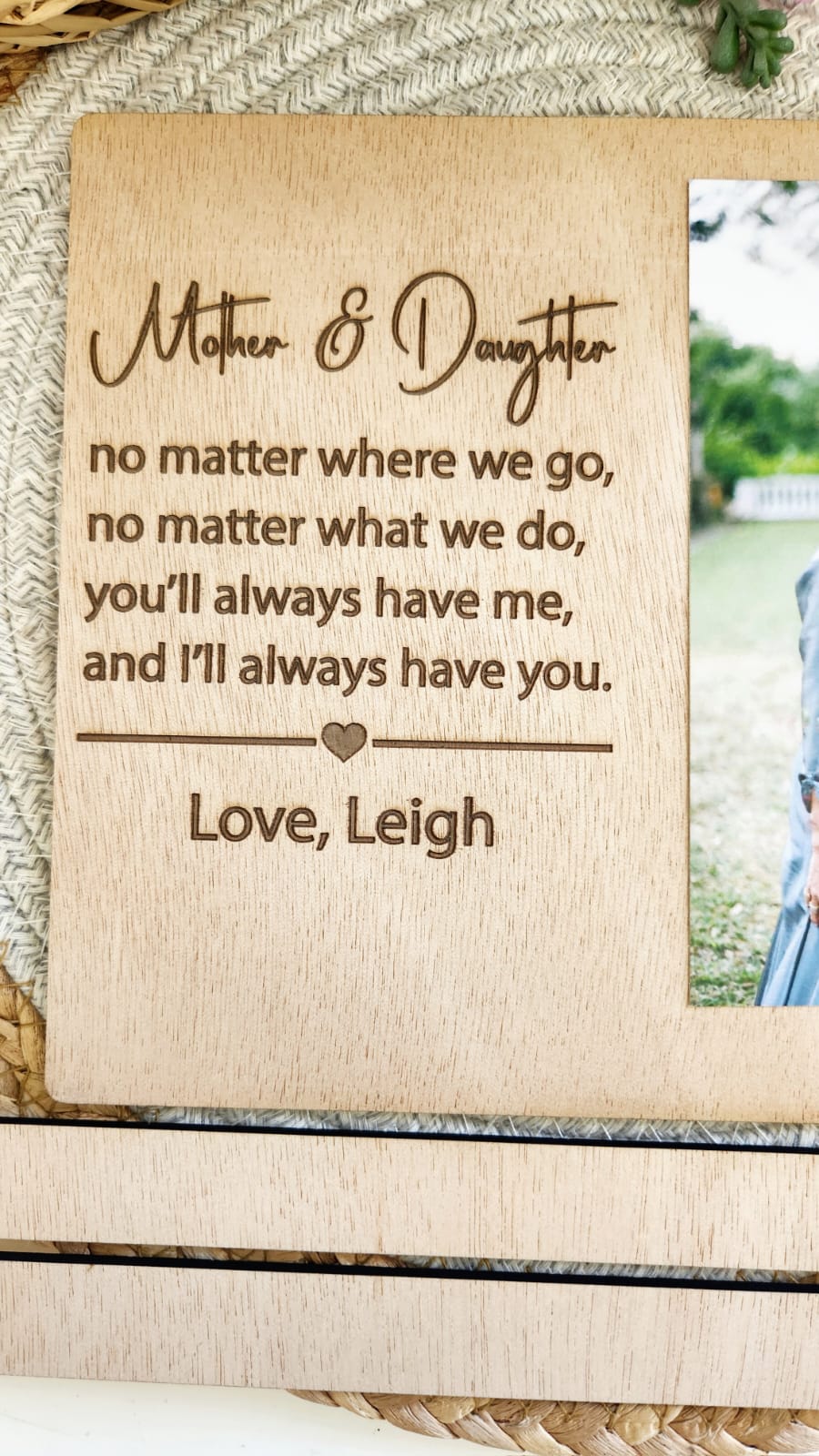 Mother & Daughter Picture plaque