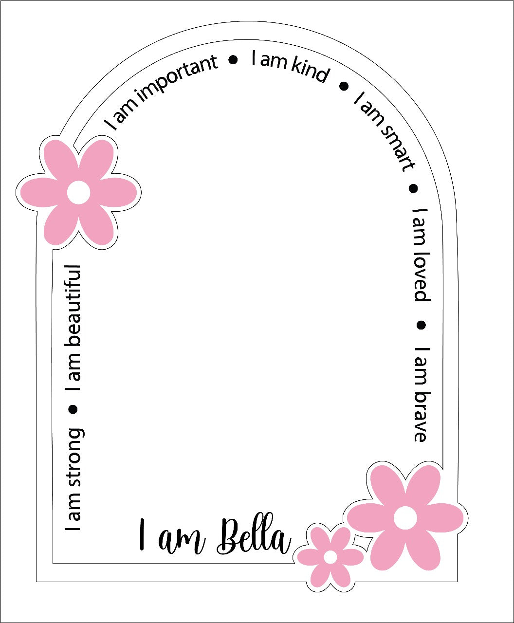 Personalised affirmation mirror-Diasies