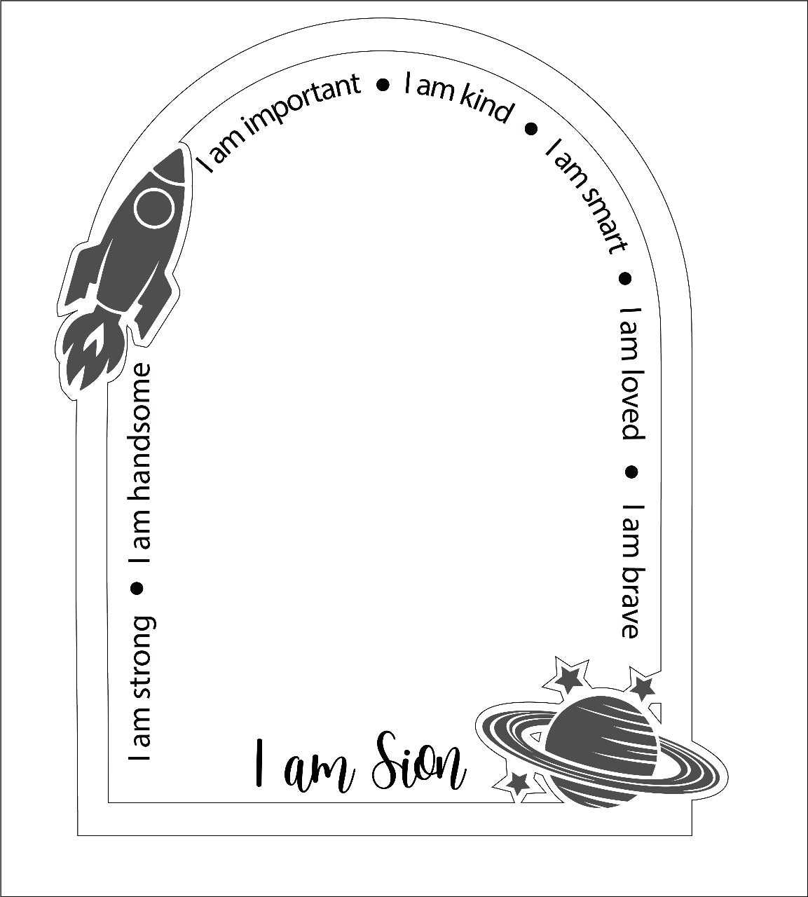 Personalised affirmation mirror-Space