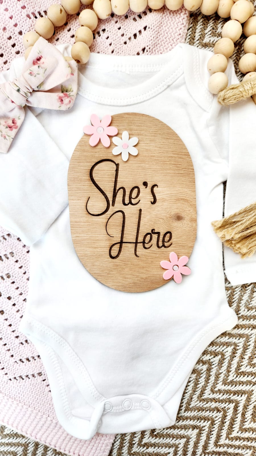 Miss Daisy Birth Announcement Plaque Collection (She is here)