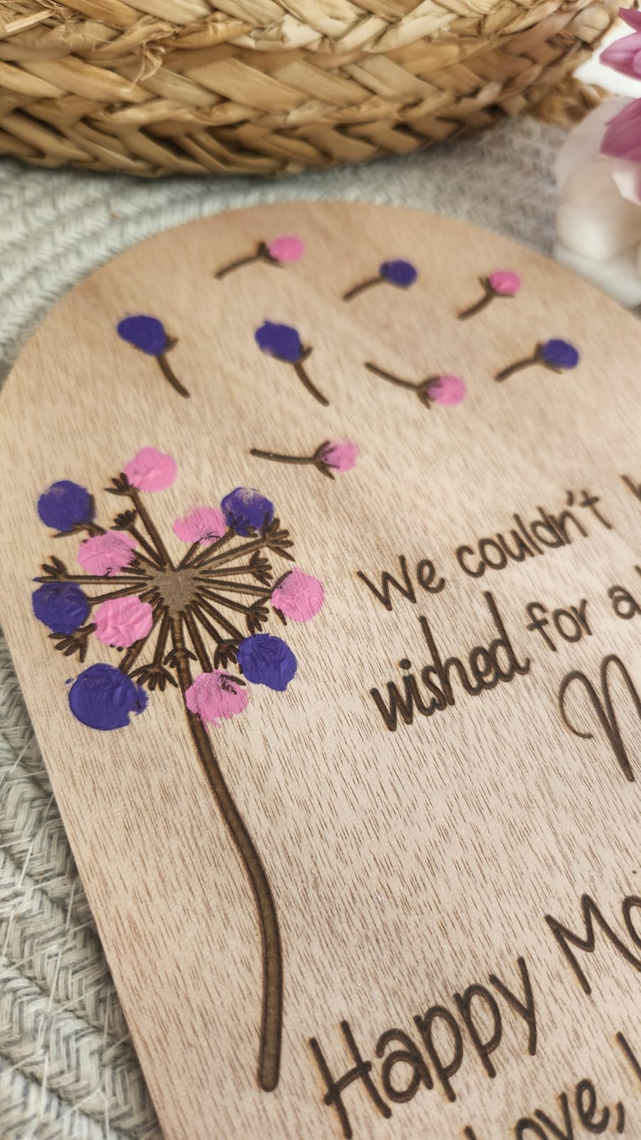 Mother's Day Dandelion plaque