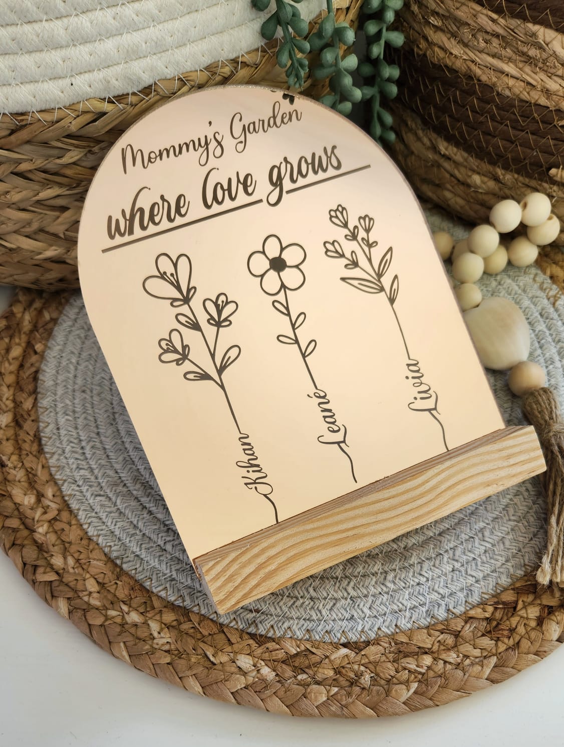 Love Grows Here acrylic arch