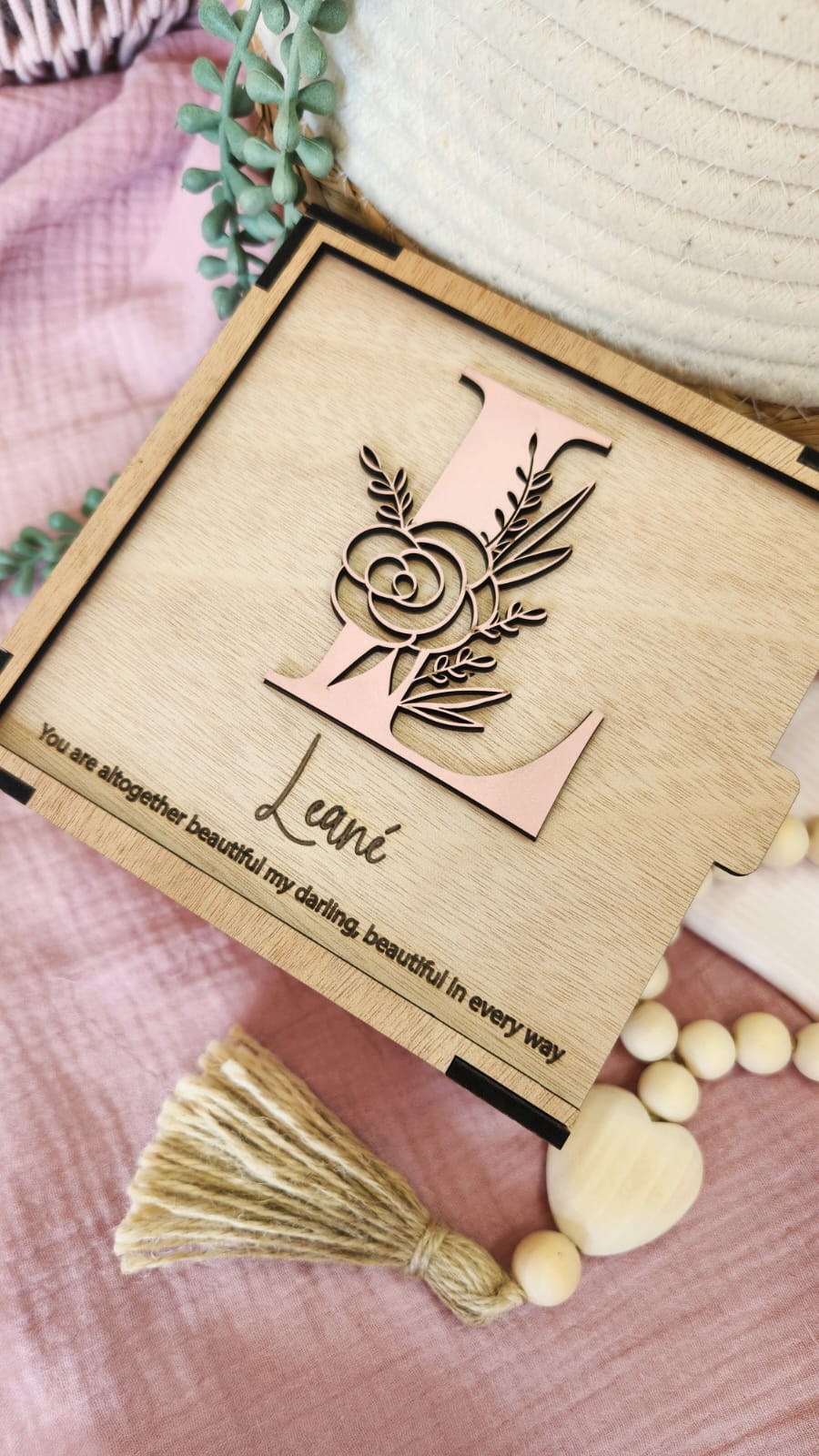 Keepsake box with Wooden lid (Small)