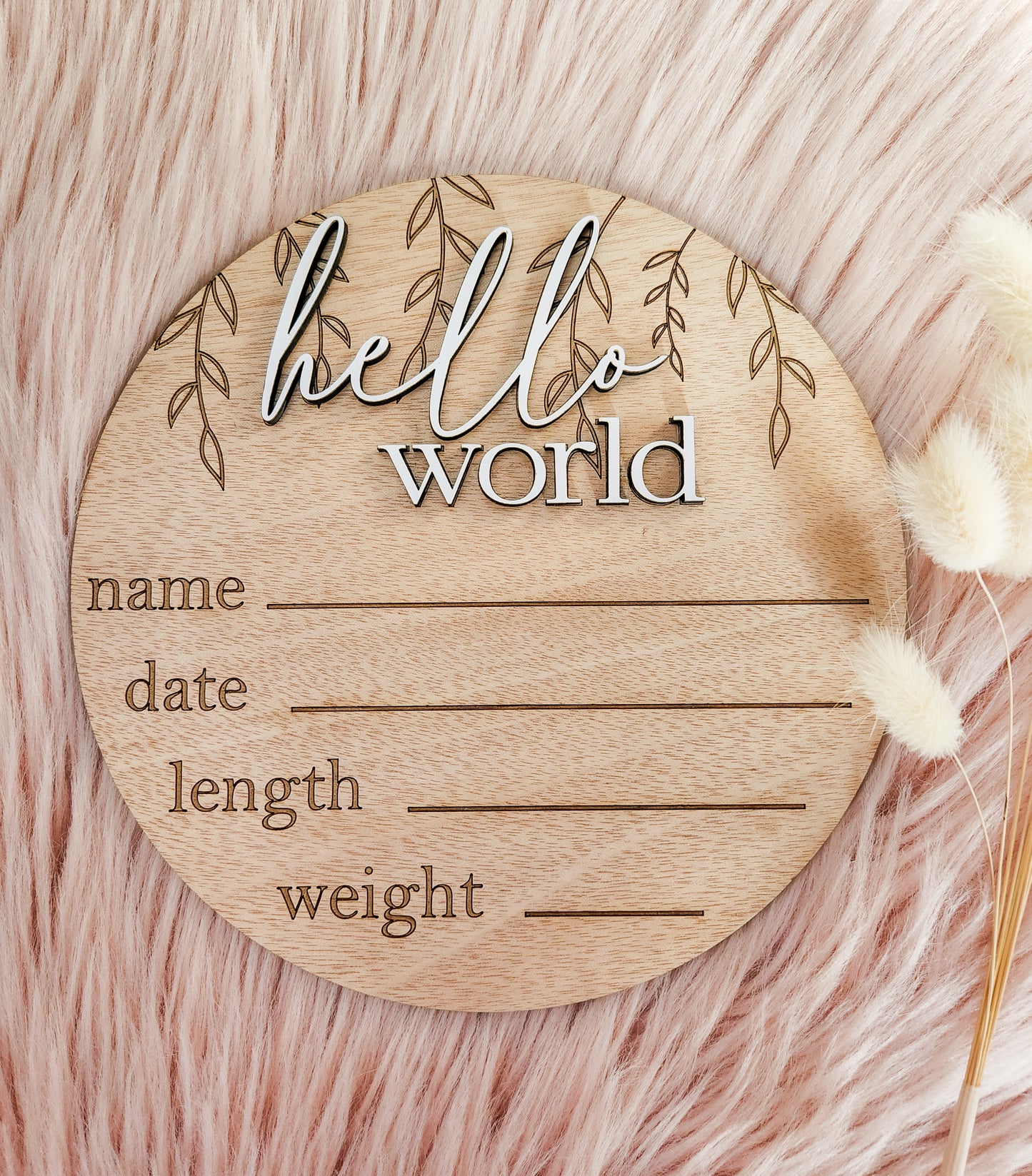 Birth announcement plaque