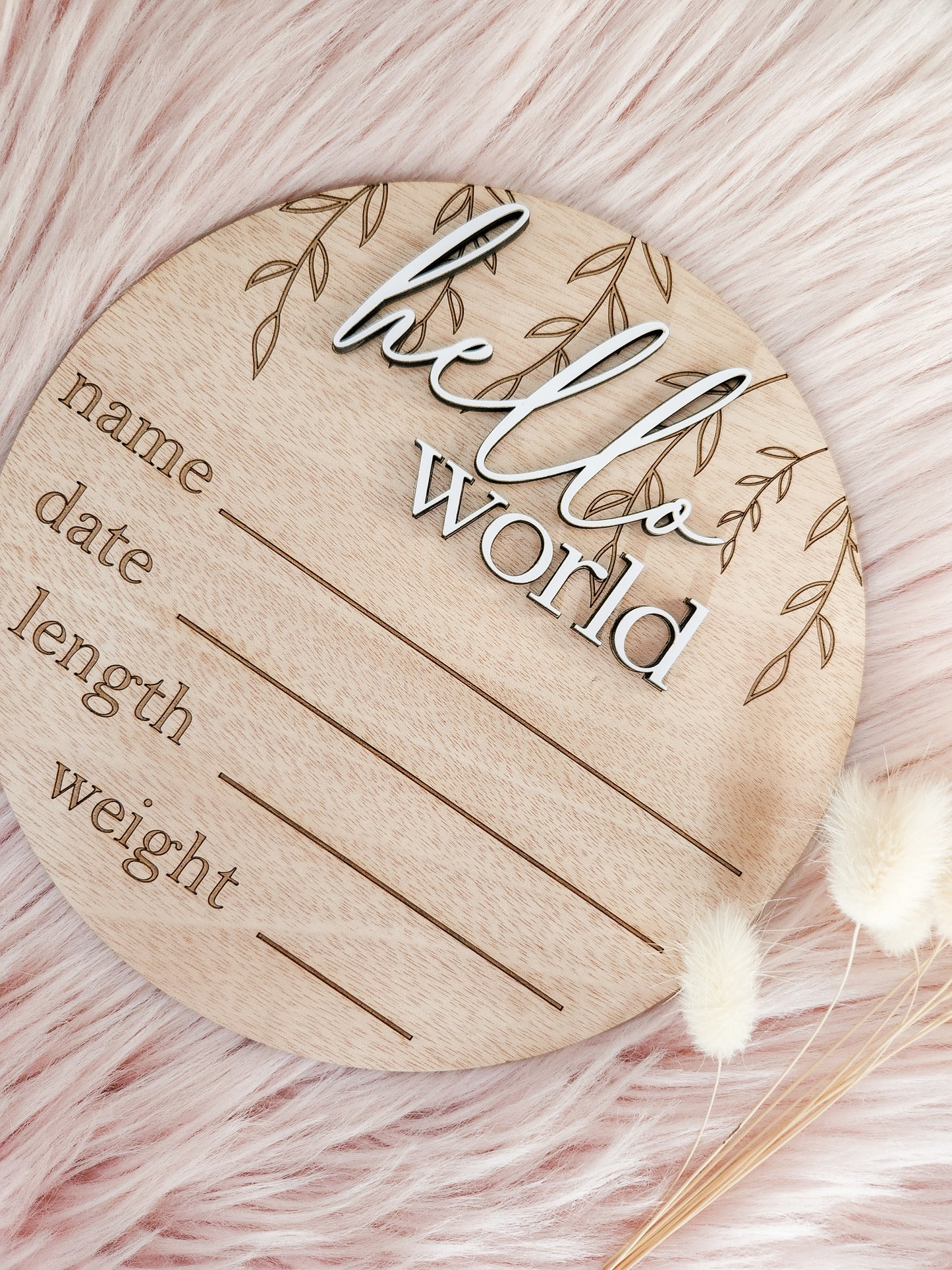 Birth announcement plaque