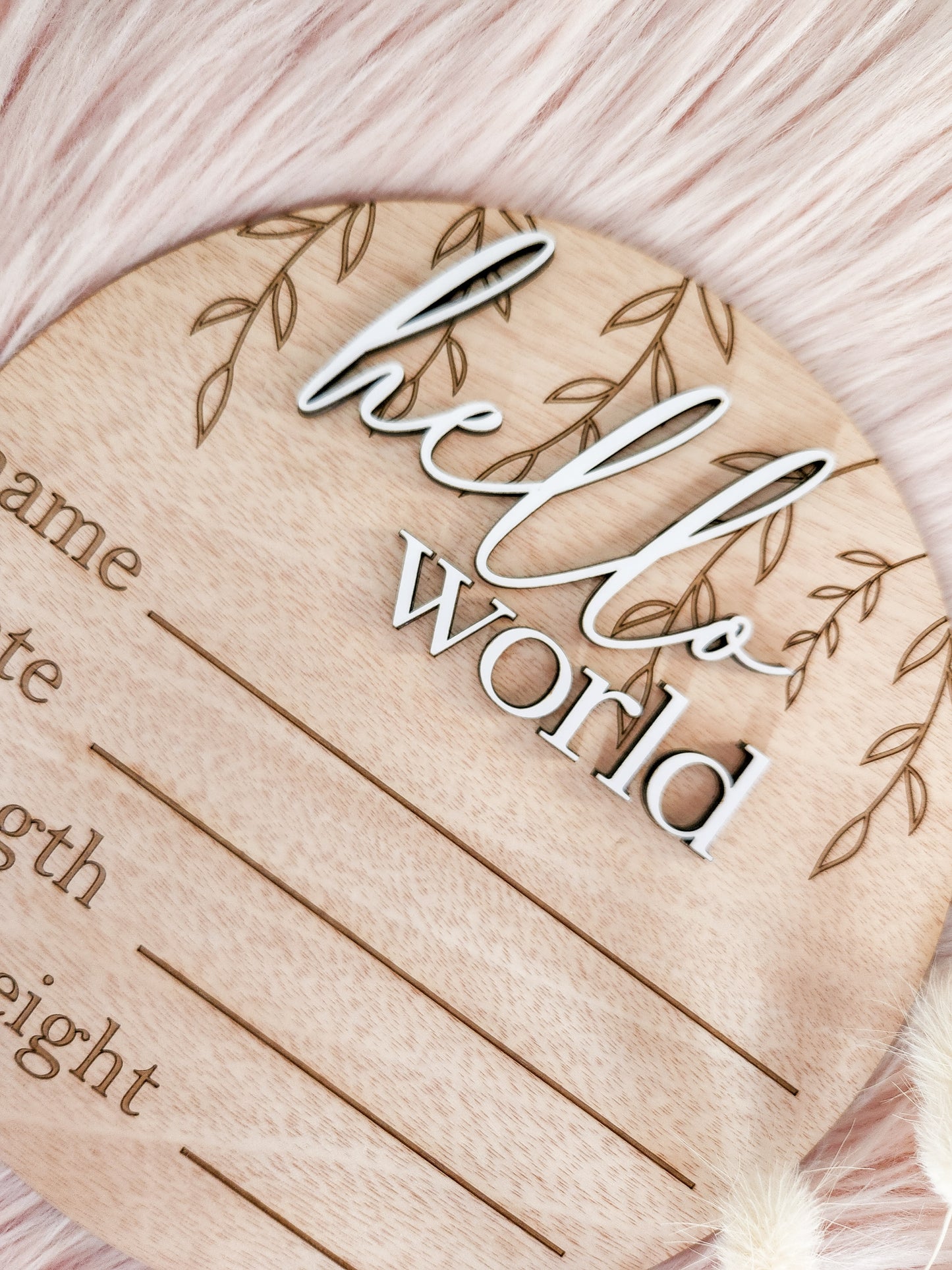 Birth announcement plaque