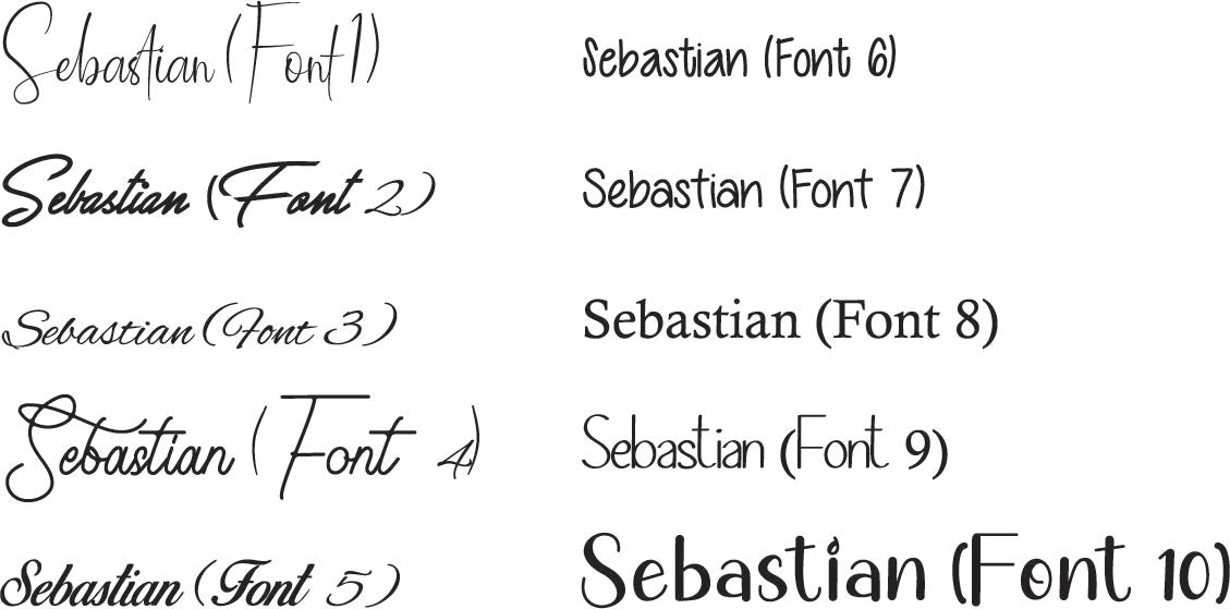 Small Double Acrylic on Wood Wall Names