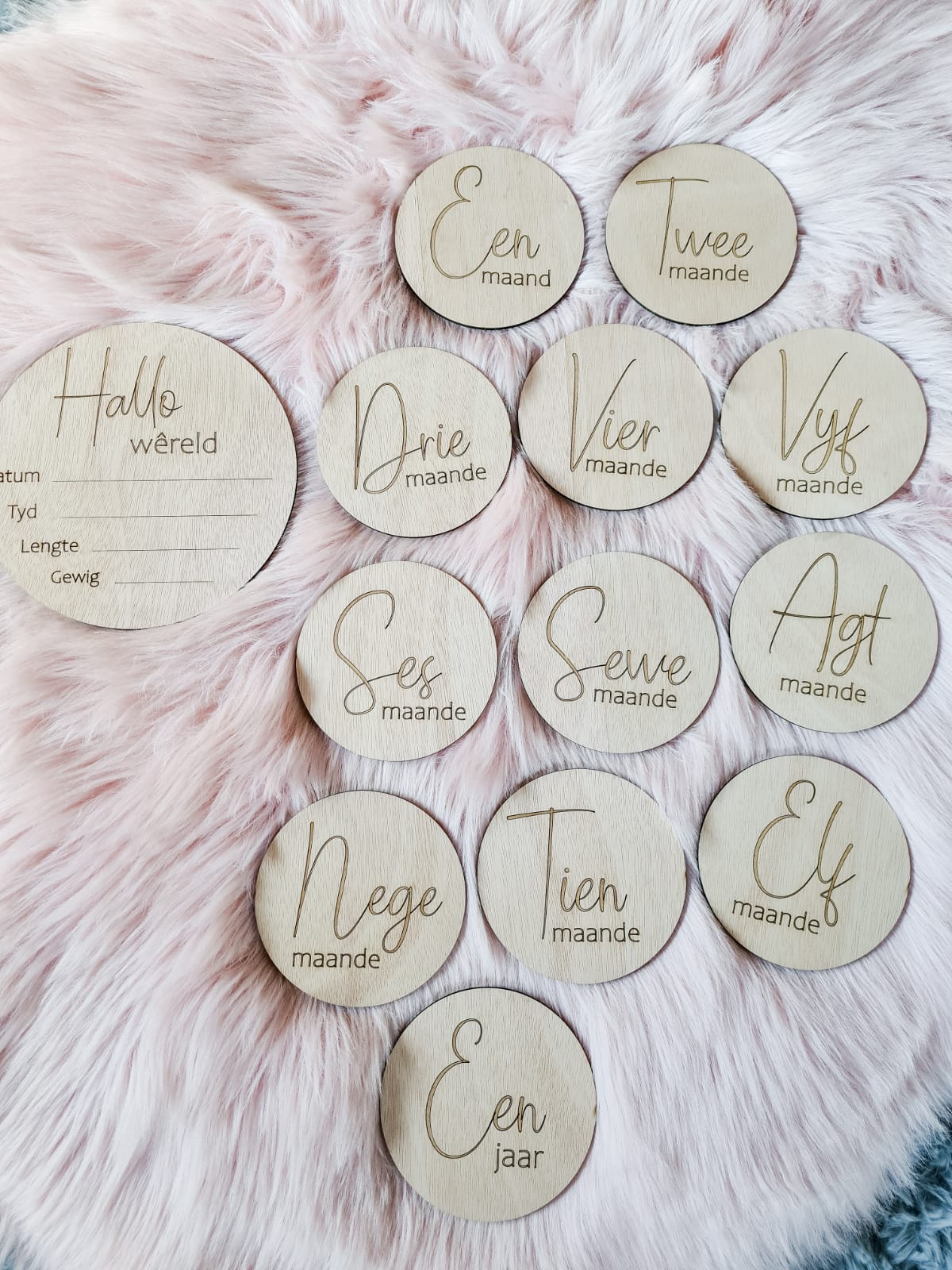 Wooden Engraved Milestones Plaques