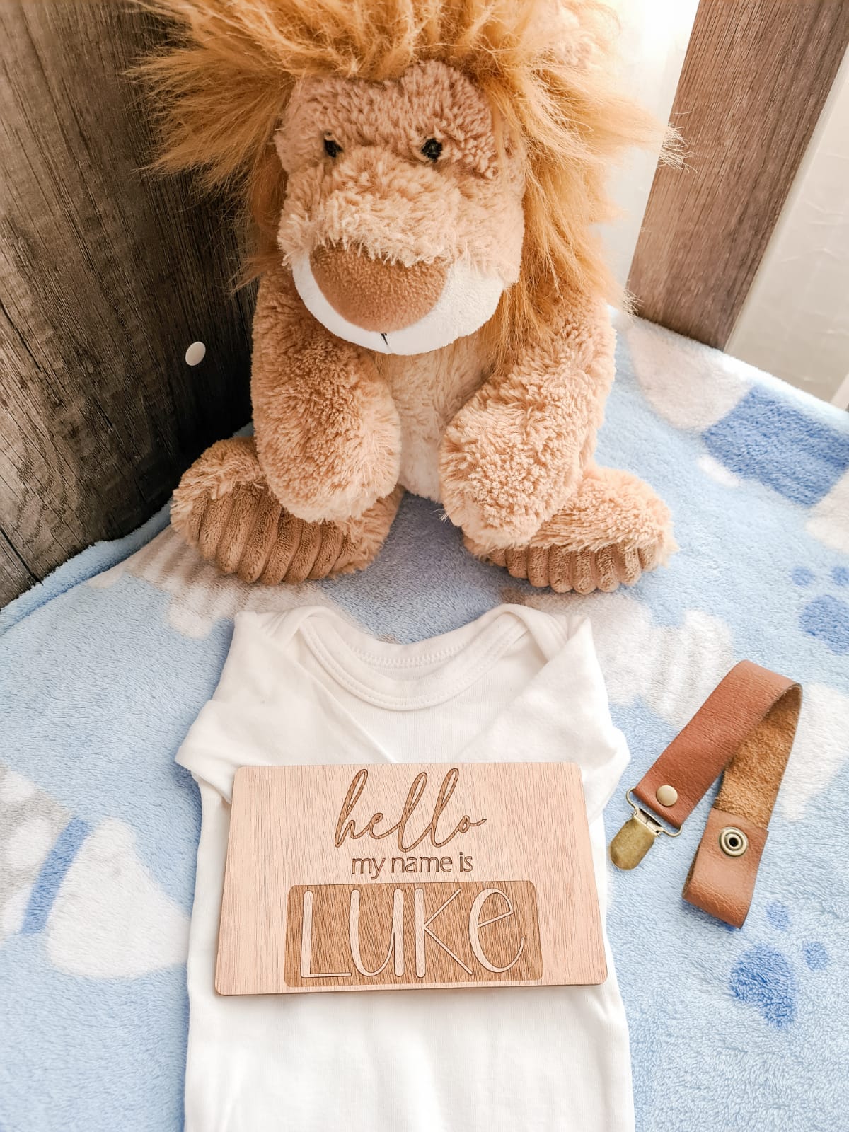 Wooden Announcement Plaque Laser engraved