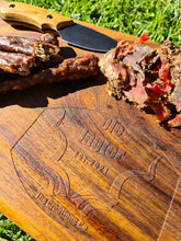 Load image into Gallery viewer, Kiaat Wood Biltong and Cheese Board (Solid wood)
