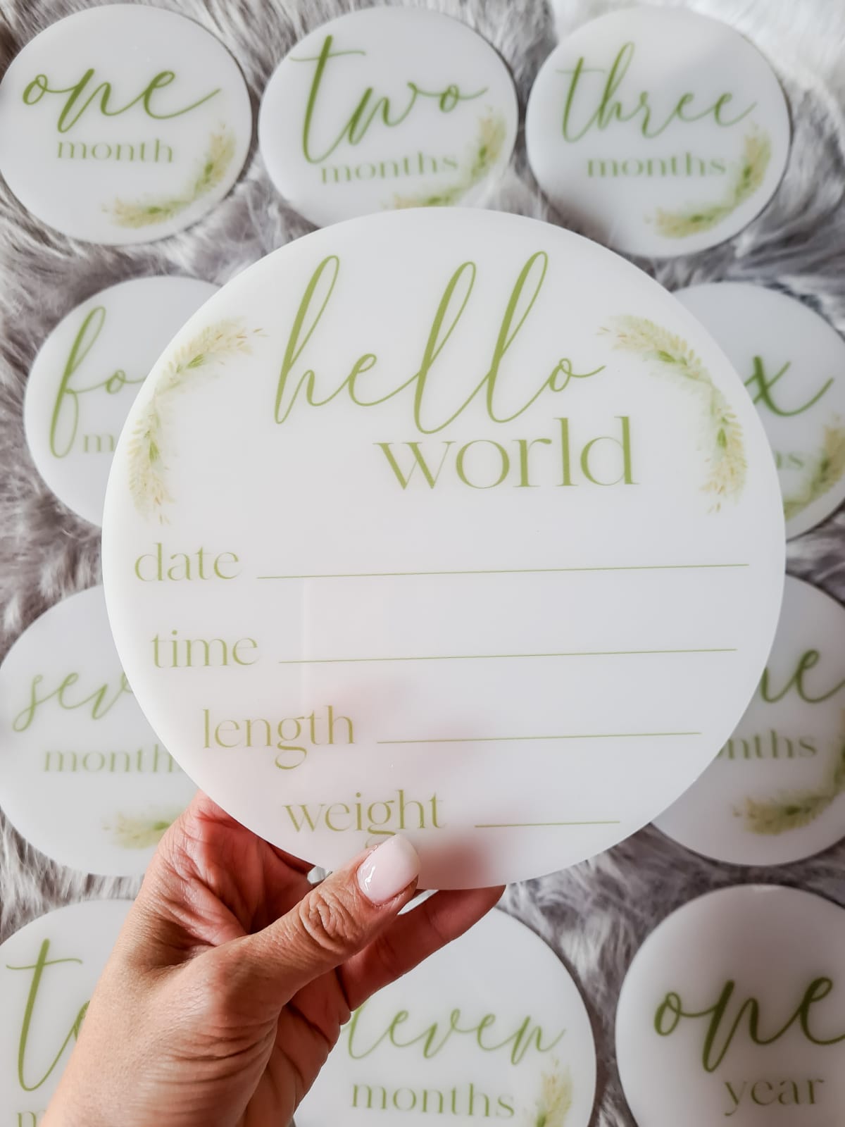 Acrylic Flower Monthly Milstone set