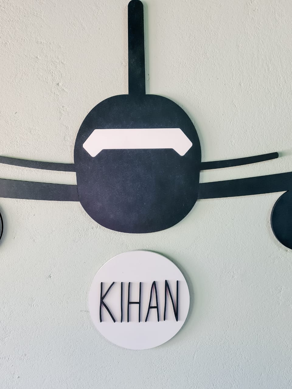 Wooden Airplane Wall Decor (Small Name Plaque Incl)