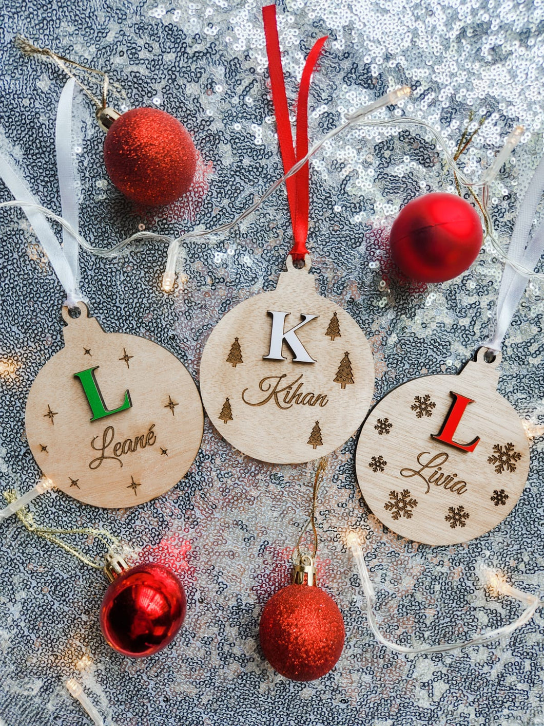 3D Christmas tree ornament (personalised)
