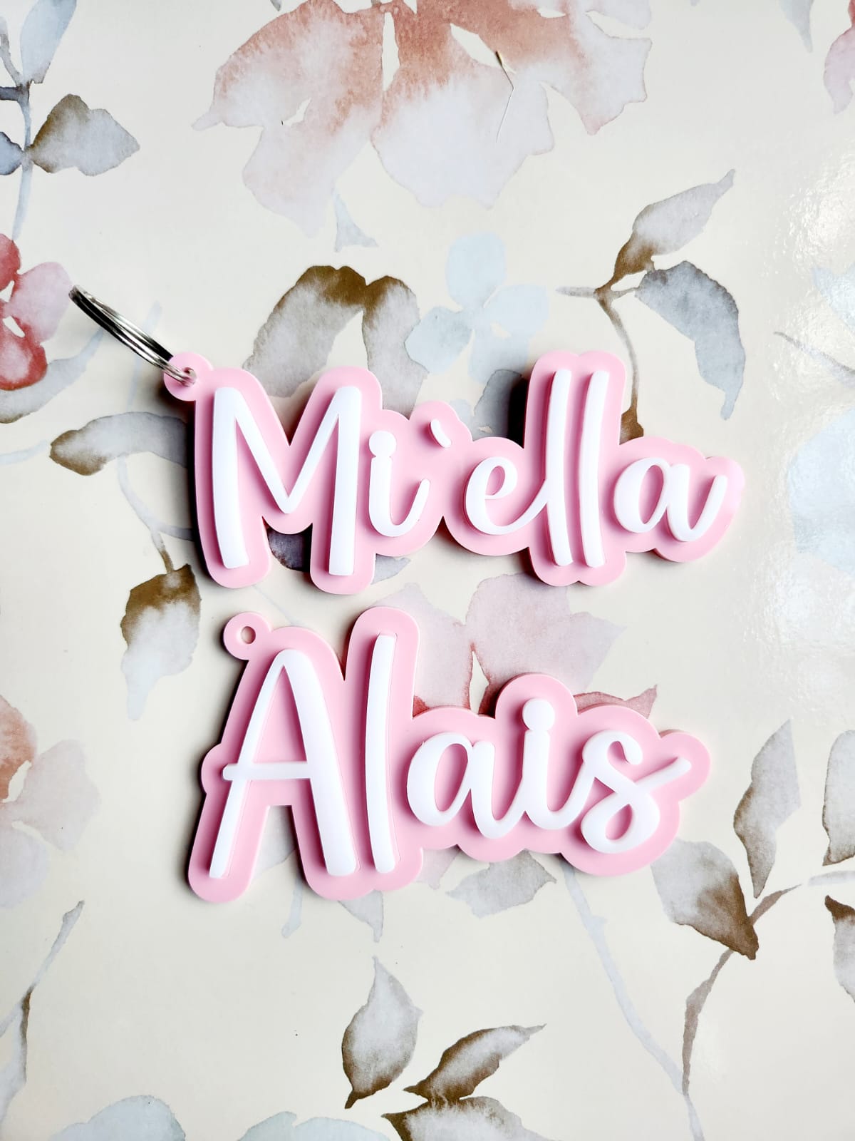 Double Acrylic Personalised Name Tags (50mm)