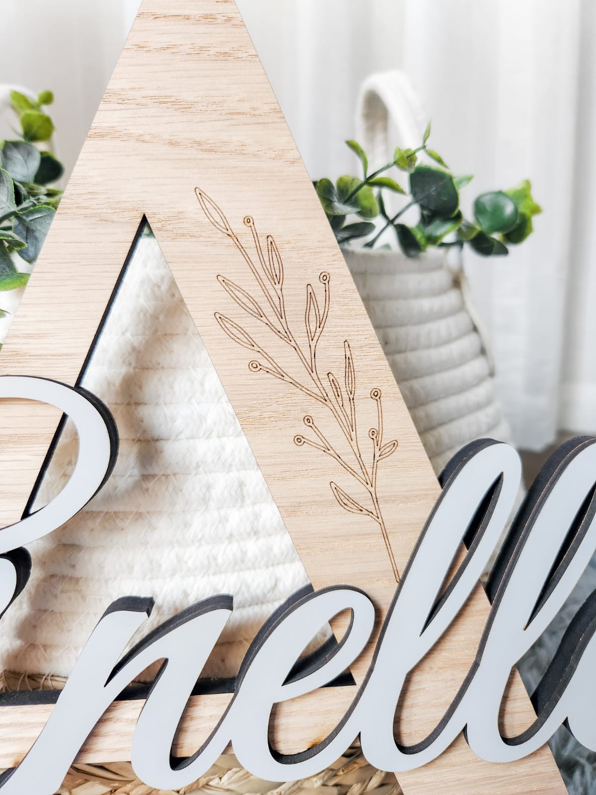Monogram Names (Natural wood)