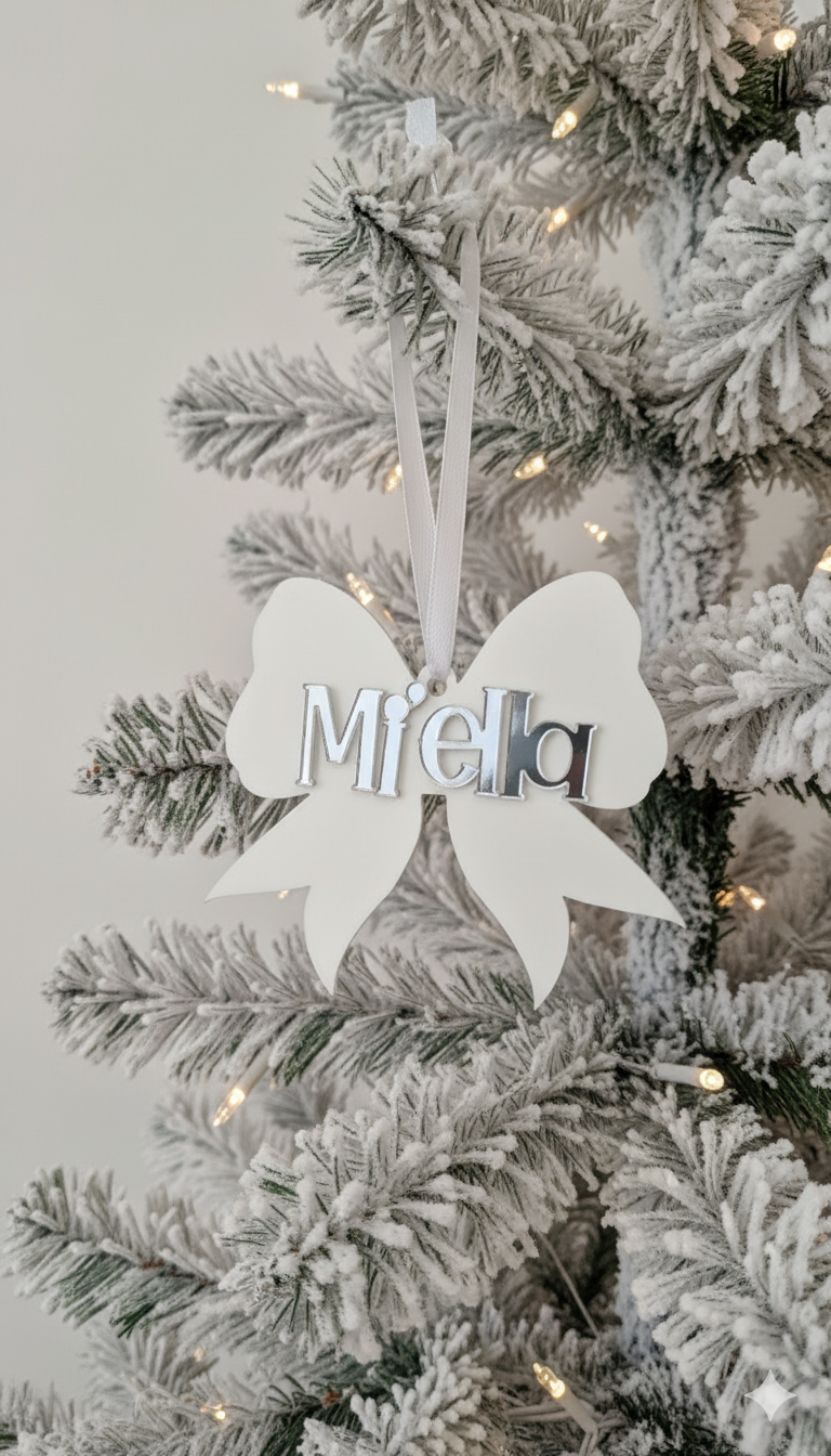 Double acrylic Bow ornaments