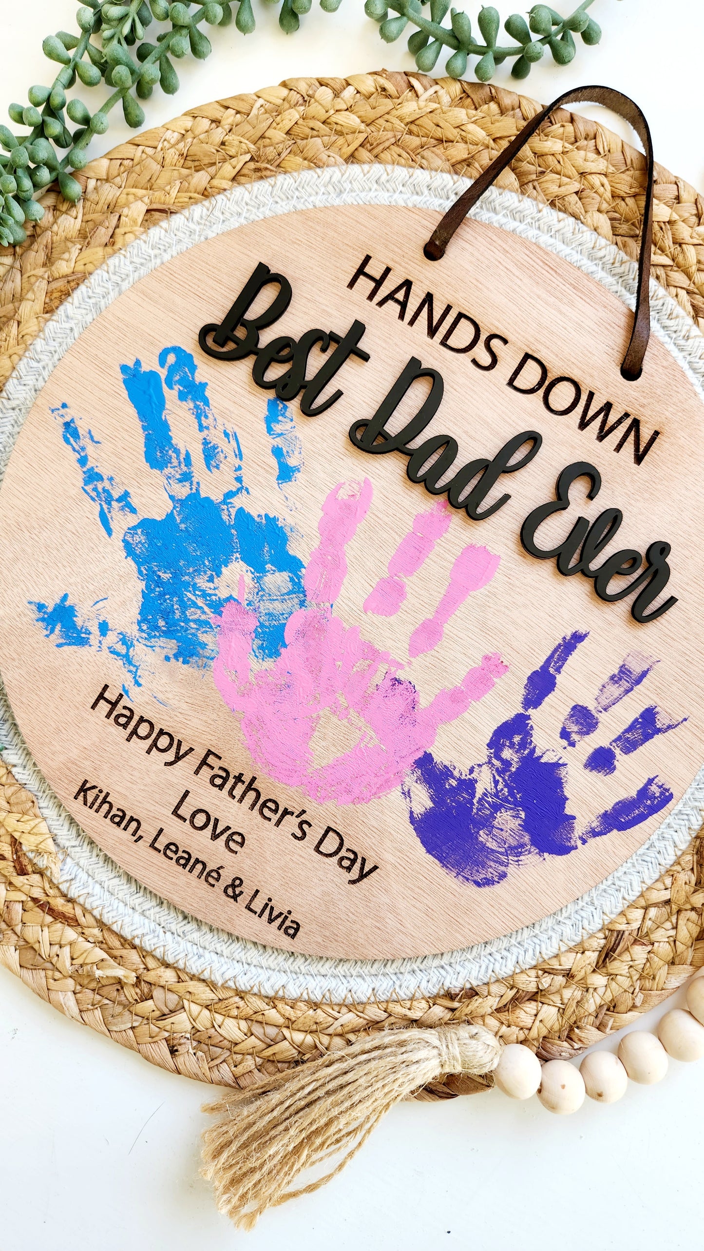 Hands Down Best Dad Plaque