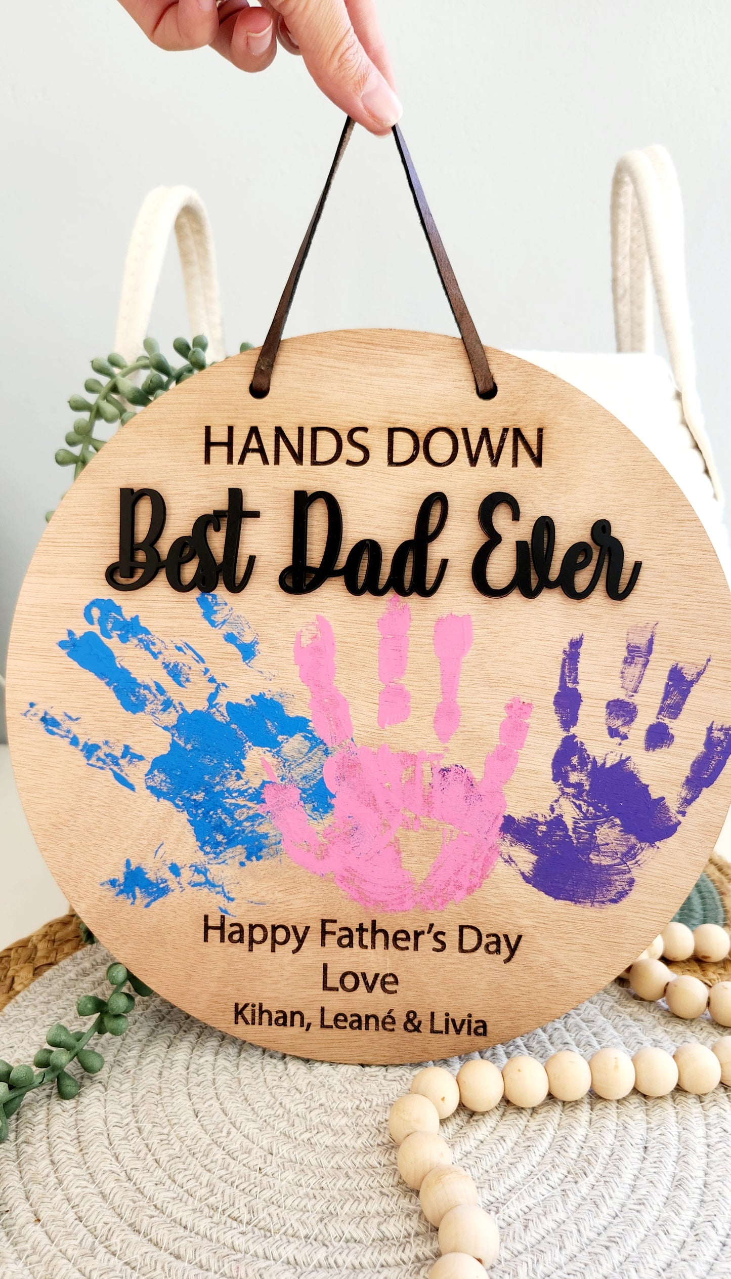 Hands Down Best Dad Plaque
