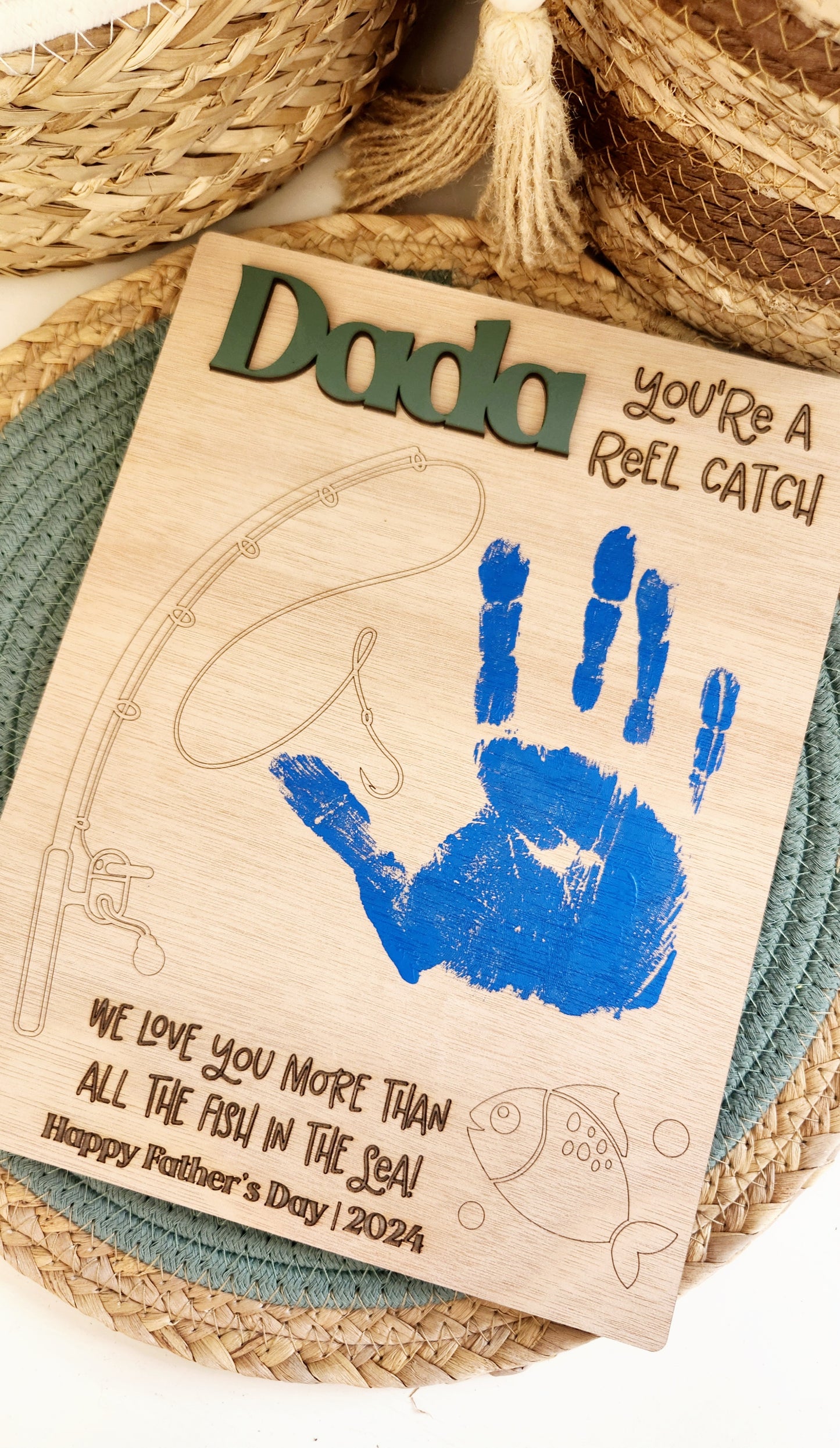"Reel Catch" plaque