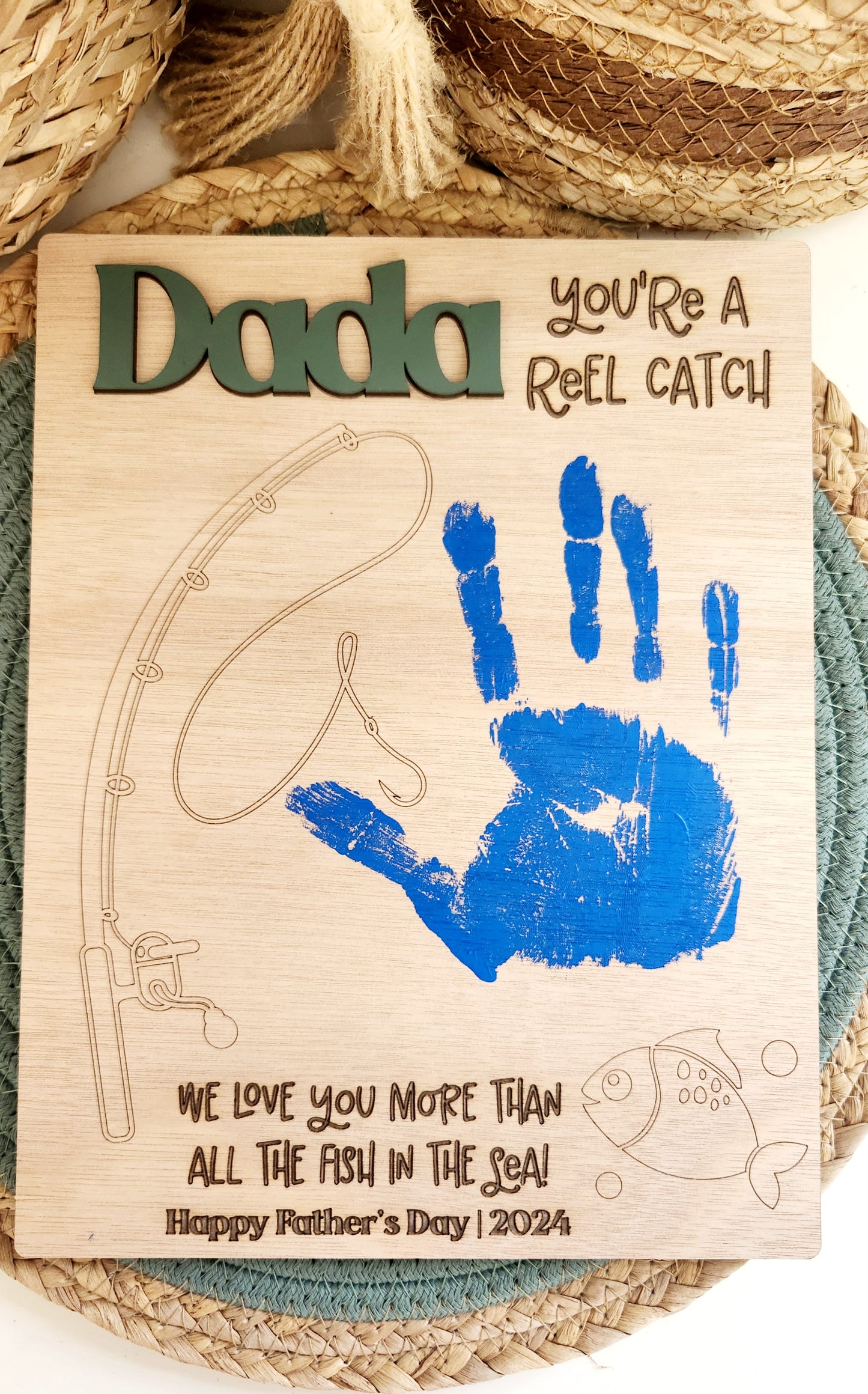 "Reel Catch" plaque