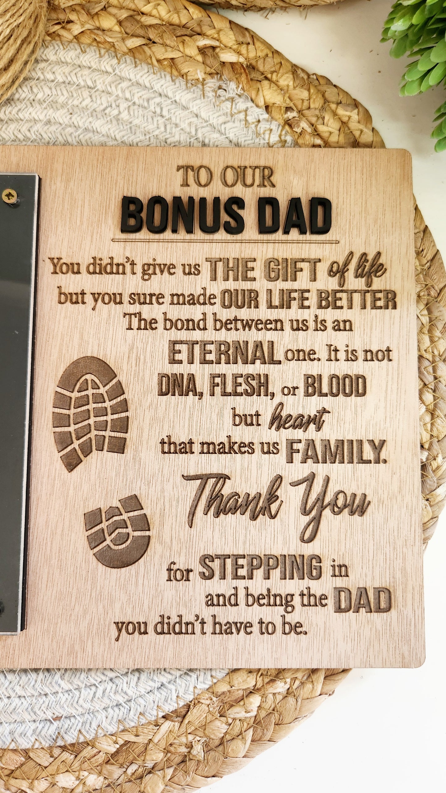 Bonus/Stepped up dad picture frame