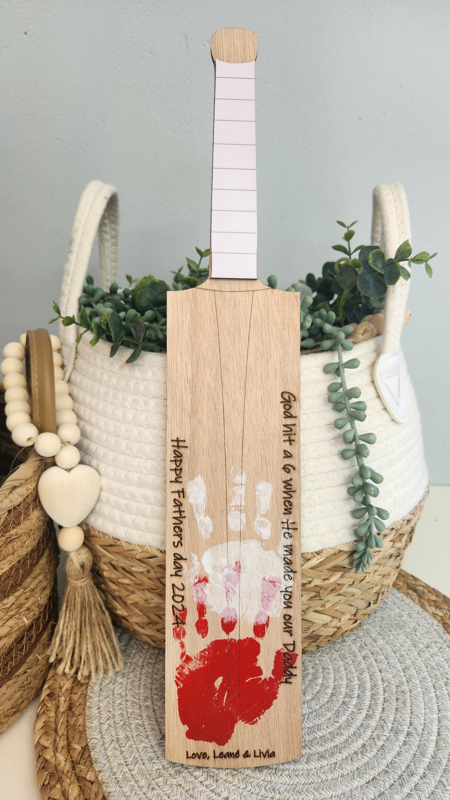 Fathers day Cricket bat plaque