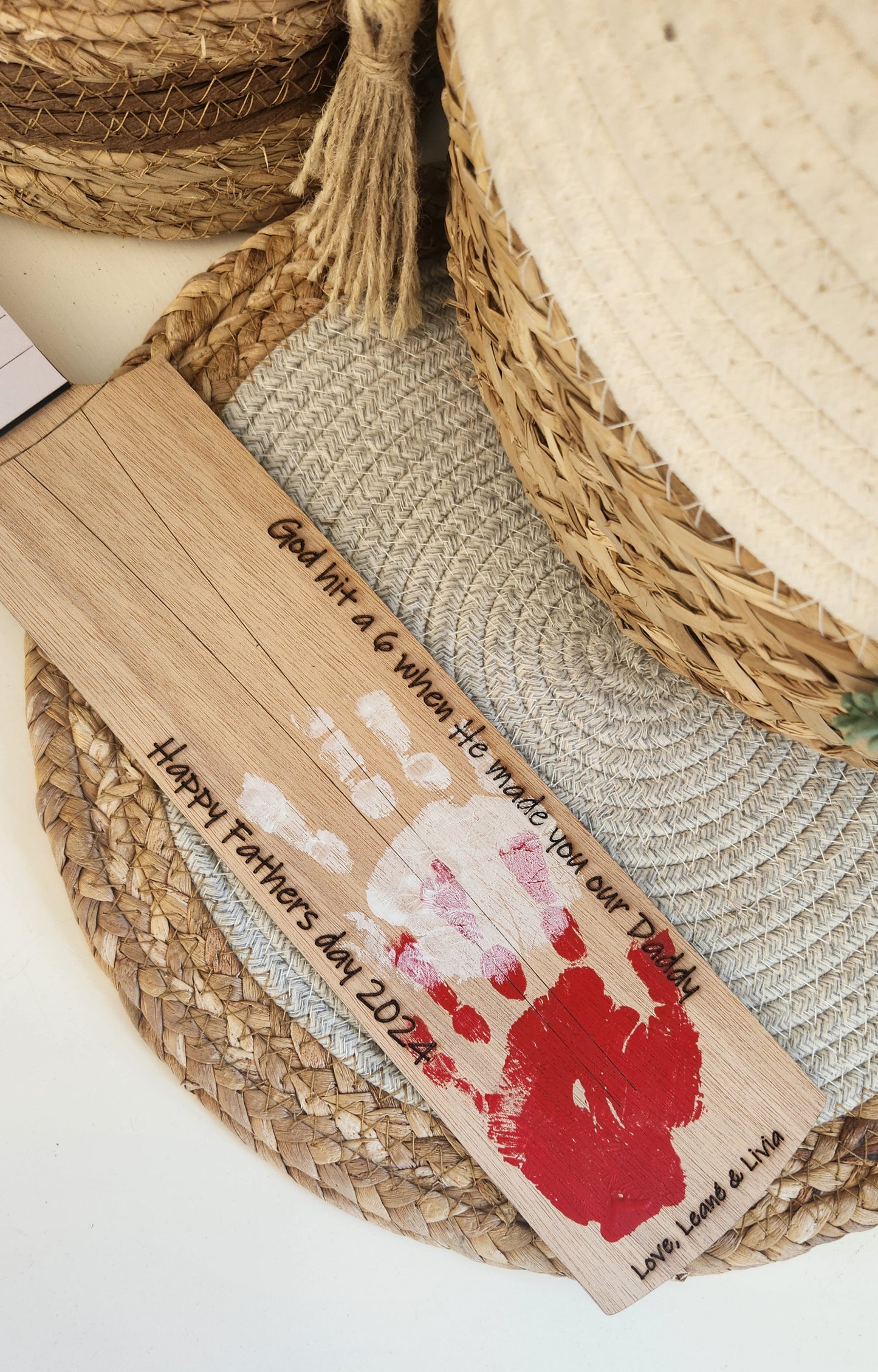 Fathers day Cricket bat plaque