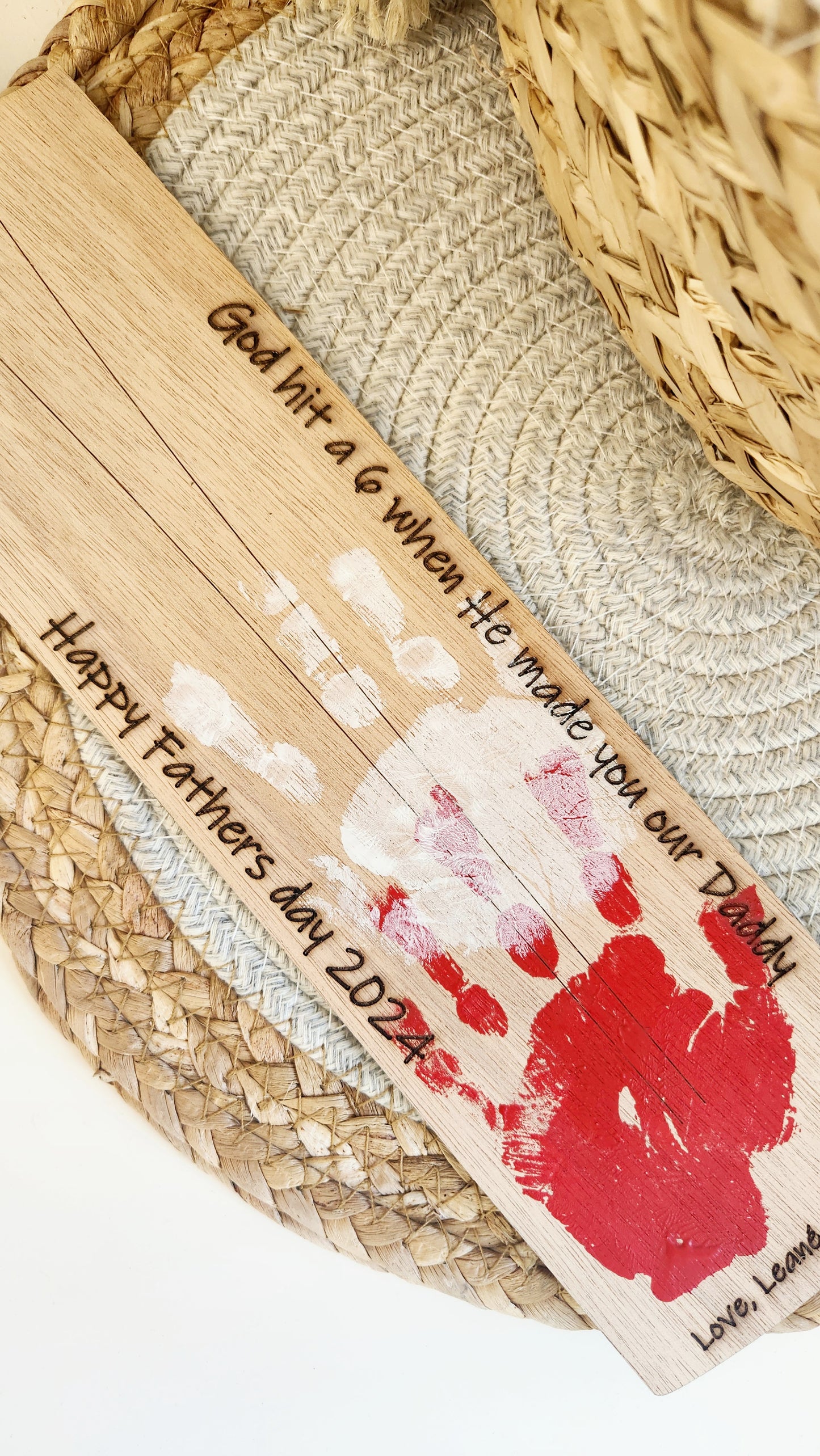 Fathers day Cricket bat plaque