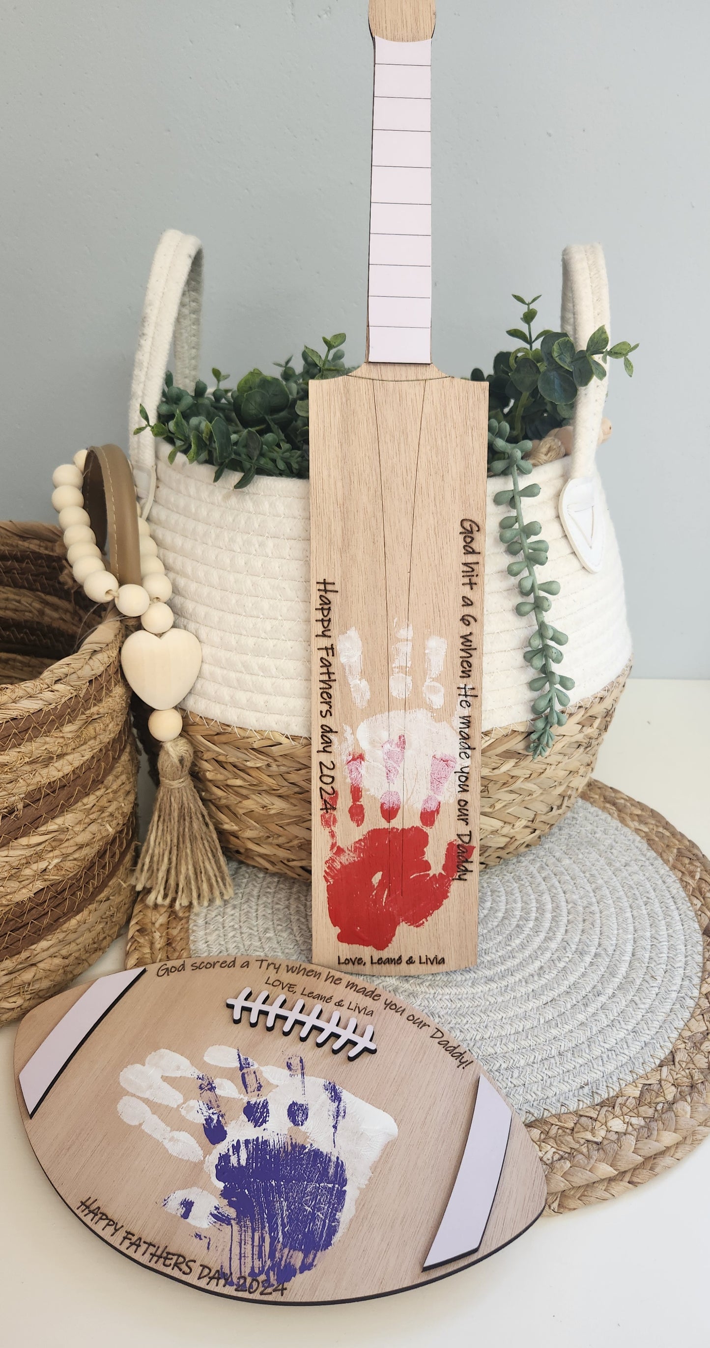 Fathers day Cricket bat plaque
