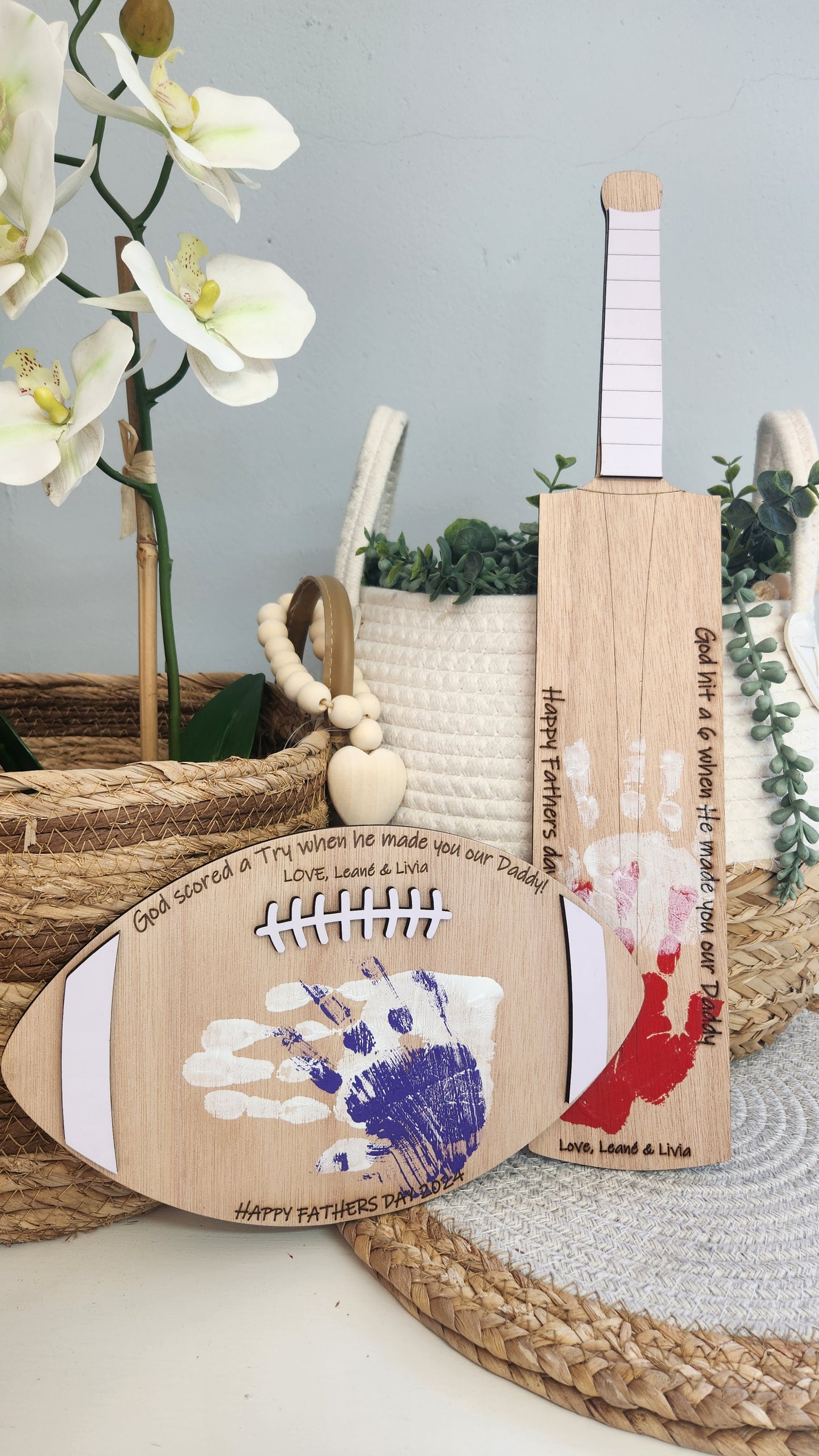 Fathers day Cricket bat plaque