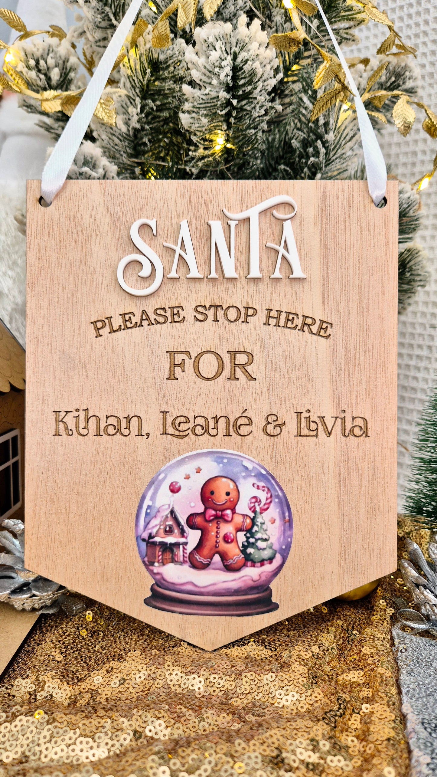 Santa Please Stop Here (Printed Gingerbread)