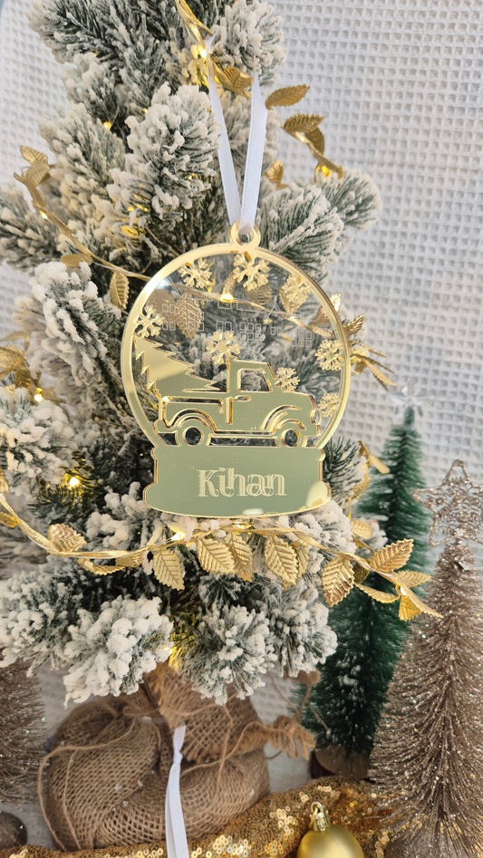 Double acrylic Snowglobe Bauble