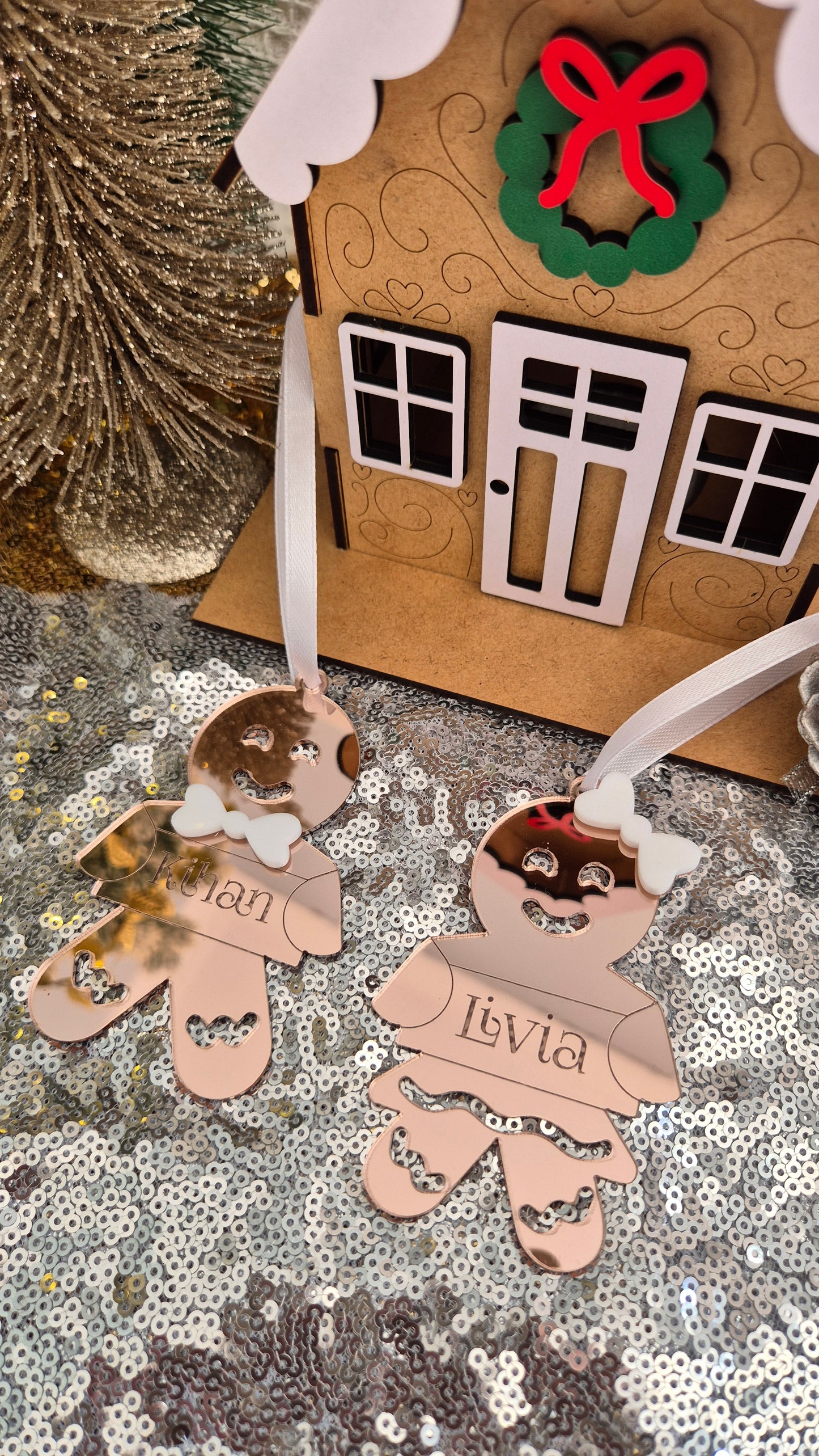 Personalised Acrylic Gingerbread Ornament (boy/girl)