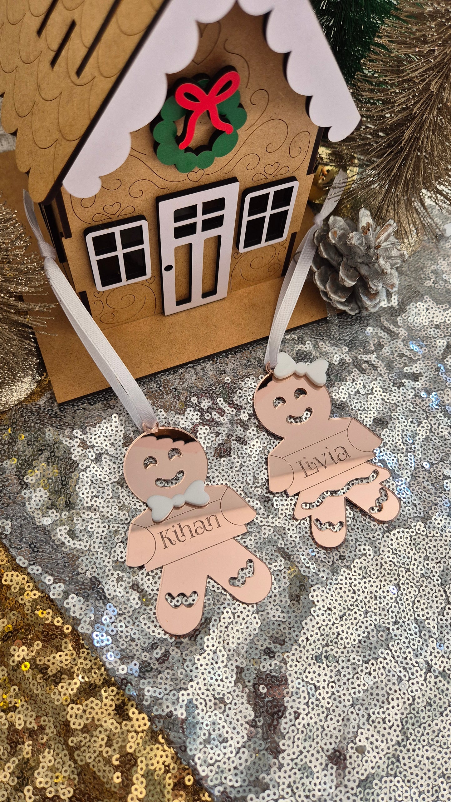 Personalised Acrylic Gingerbread Ornament (boy/girl)