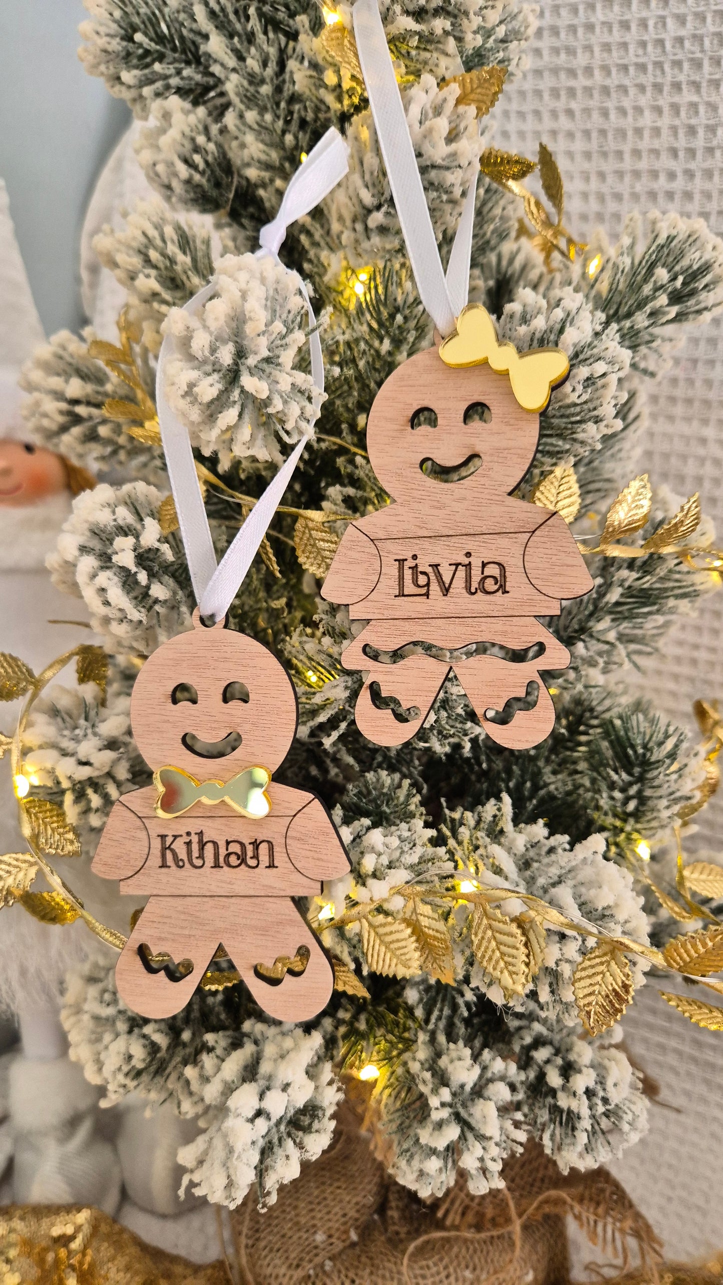 Personalised Wooden Gingerbread Ornament (boy/girl)