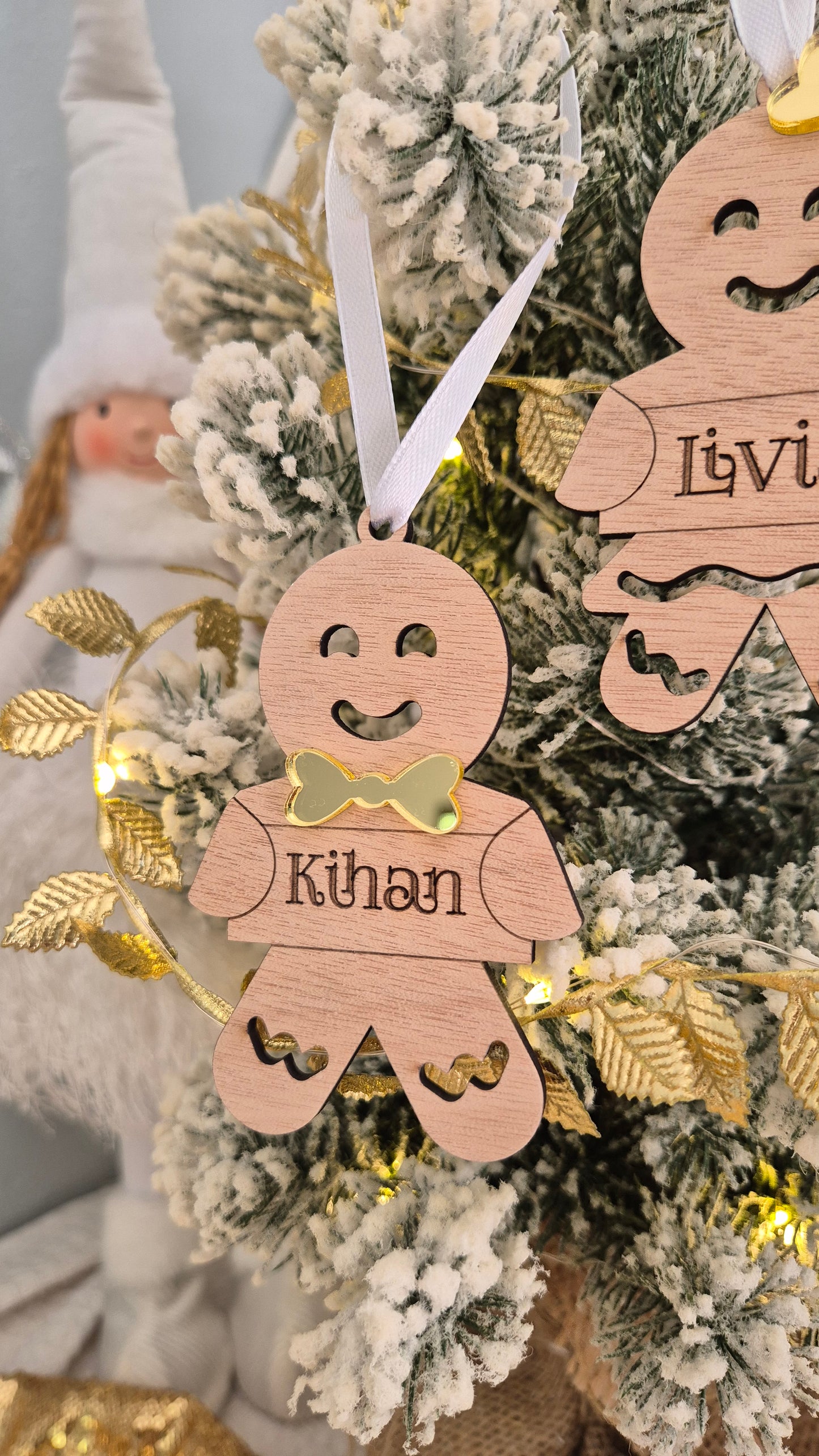 Personalised Wooden Gingerbread Ornament (boy/girl)