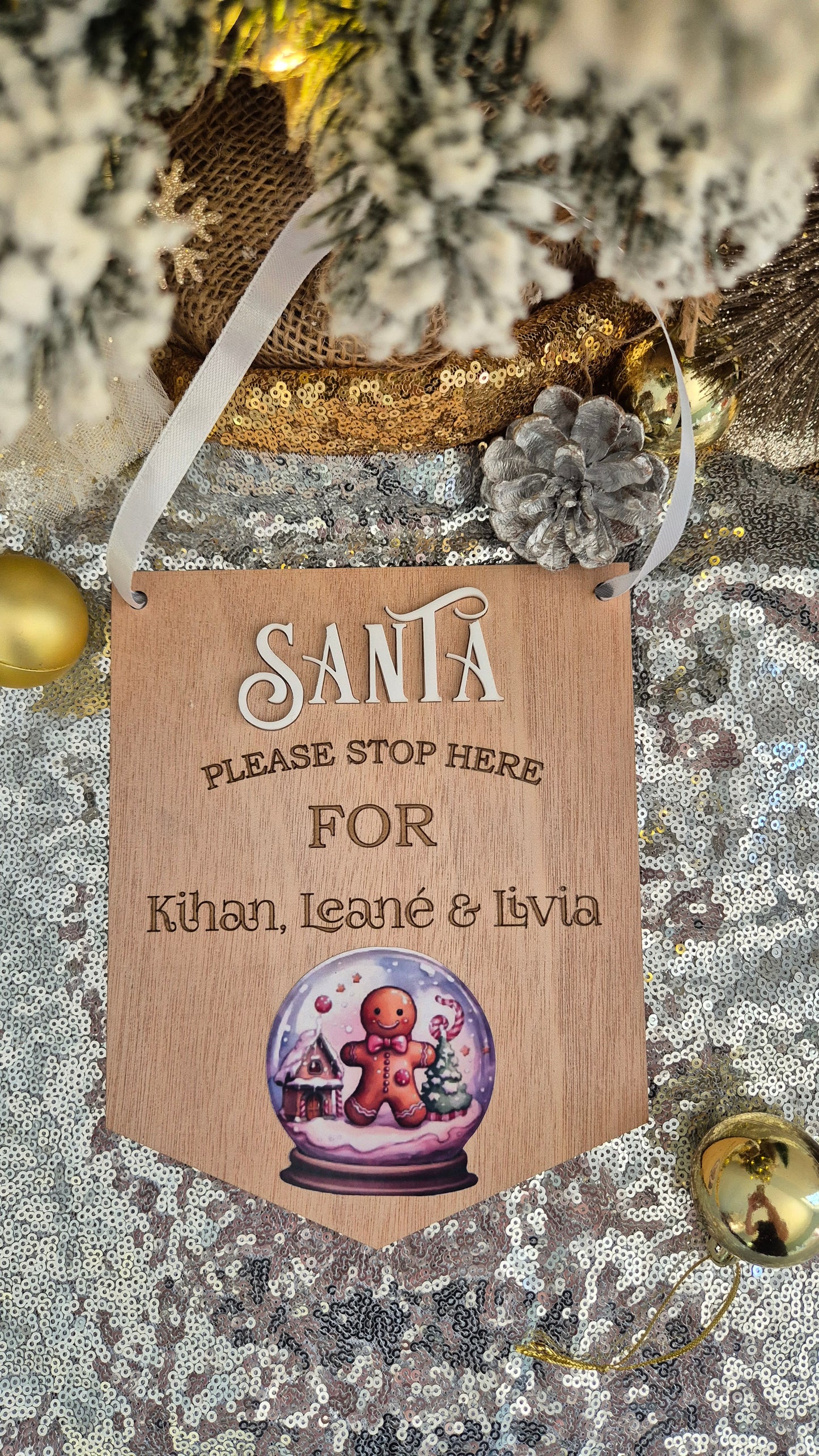 Santa Please Stop Here (Printed Gingerbread)