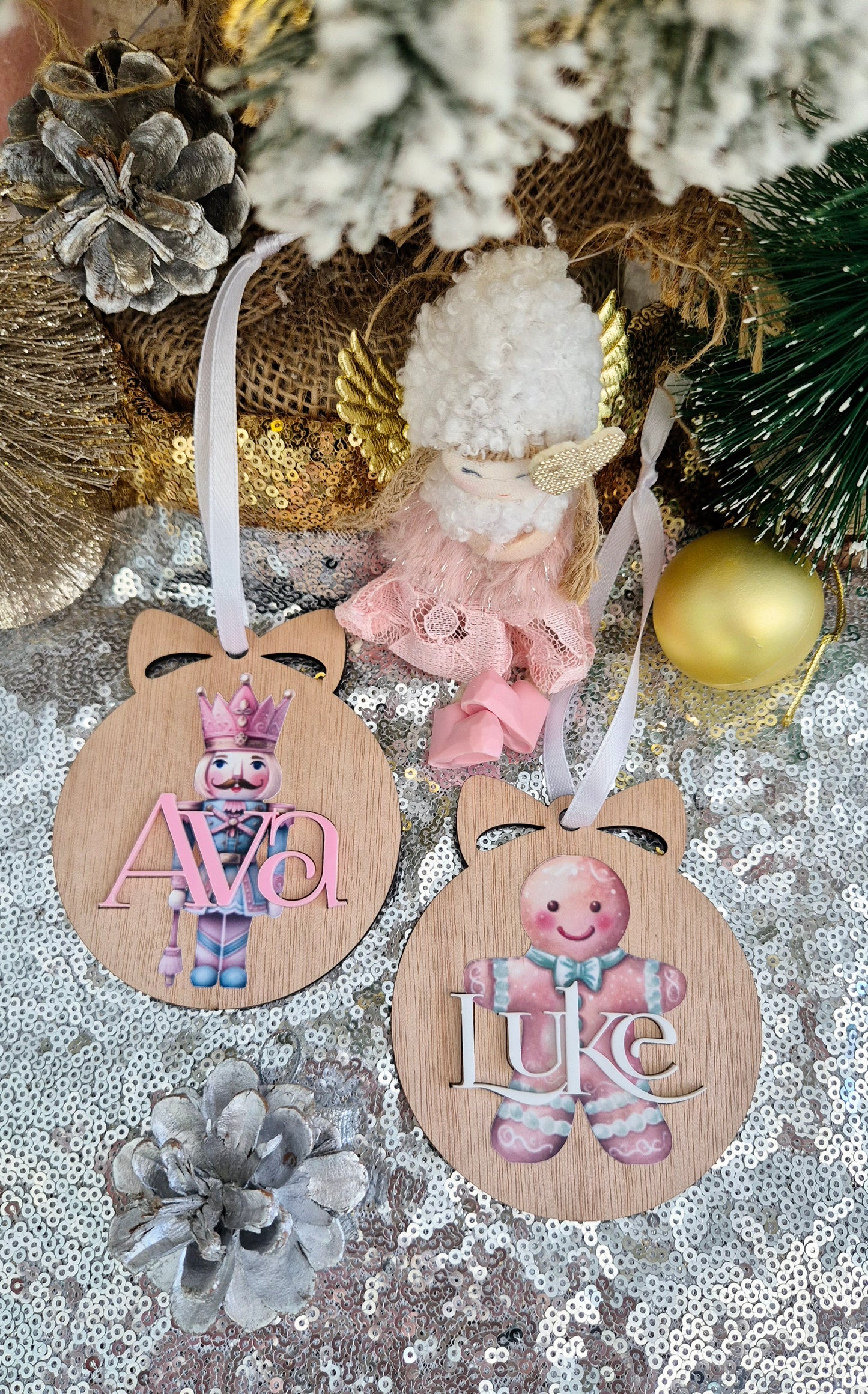 Printed Christmas Baubles