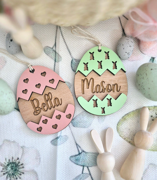 Cracked egg Double Layer Tag