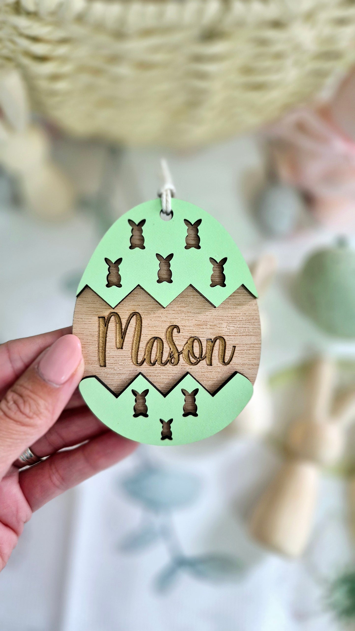 Cracked egg Double Layer Tag
