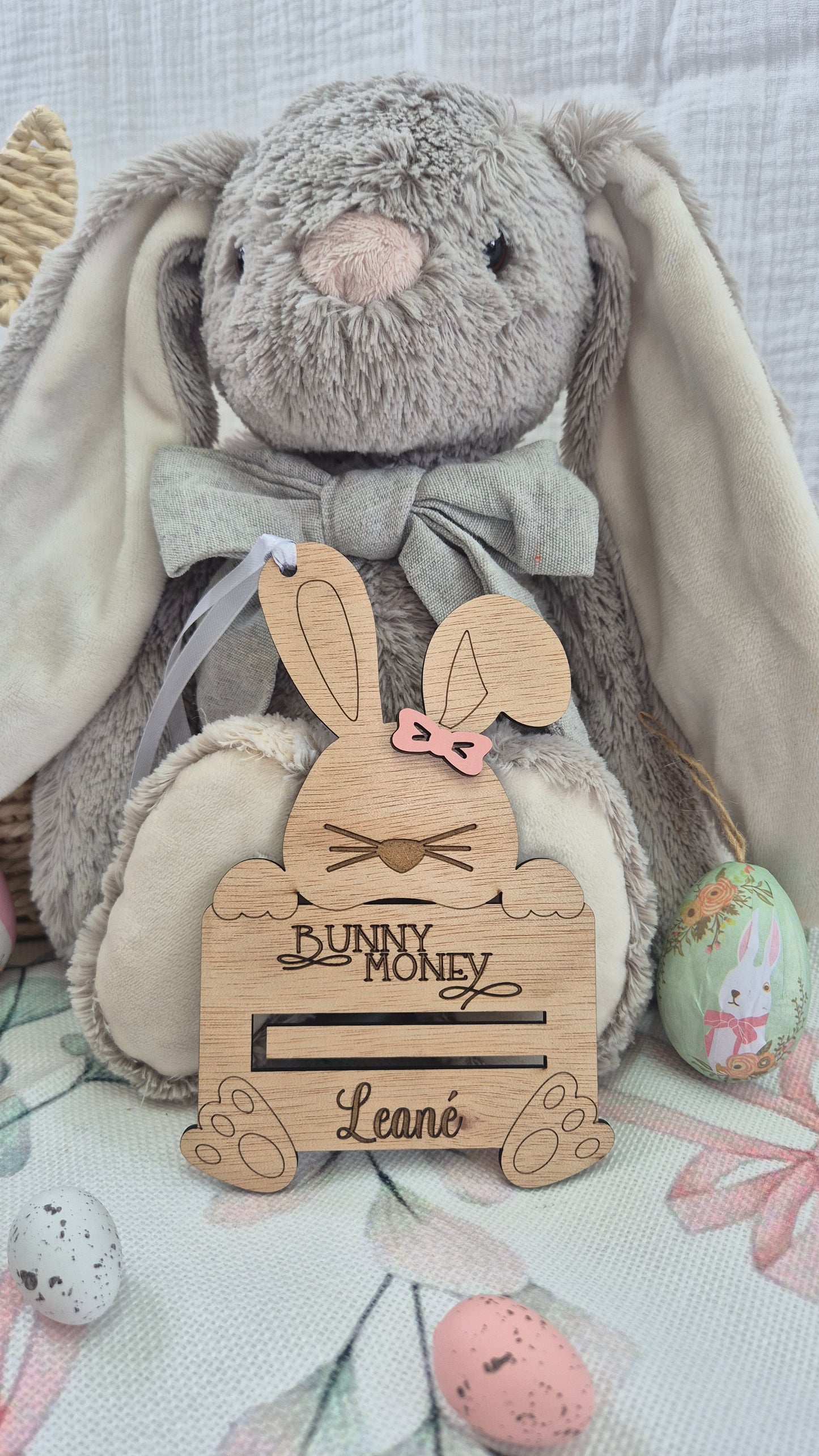 Personalized Bunny Money Holder