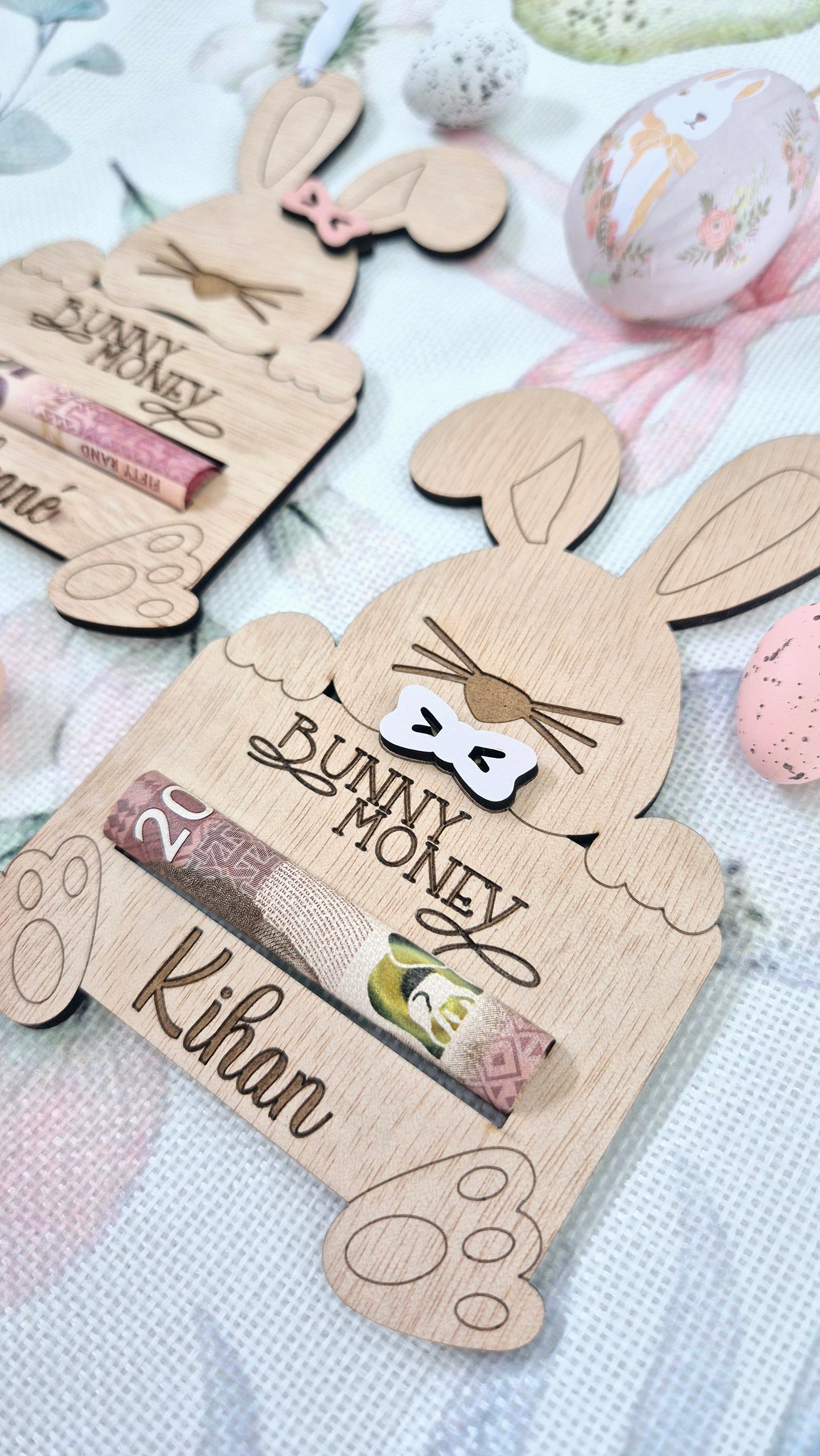 Personalized Bunny Money Holder