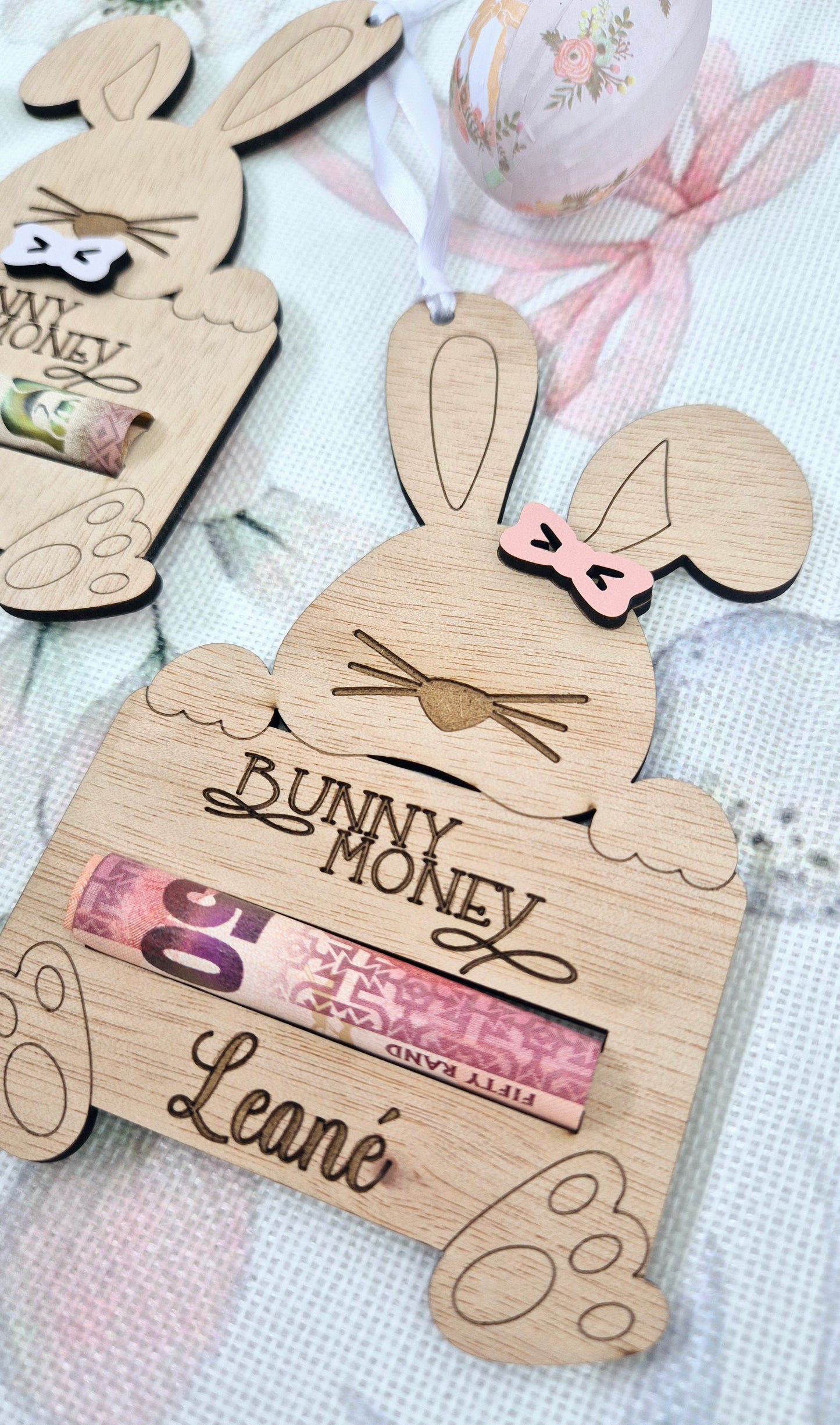 Personalized Bunny Money Holder