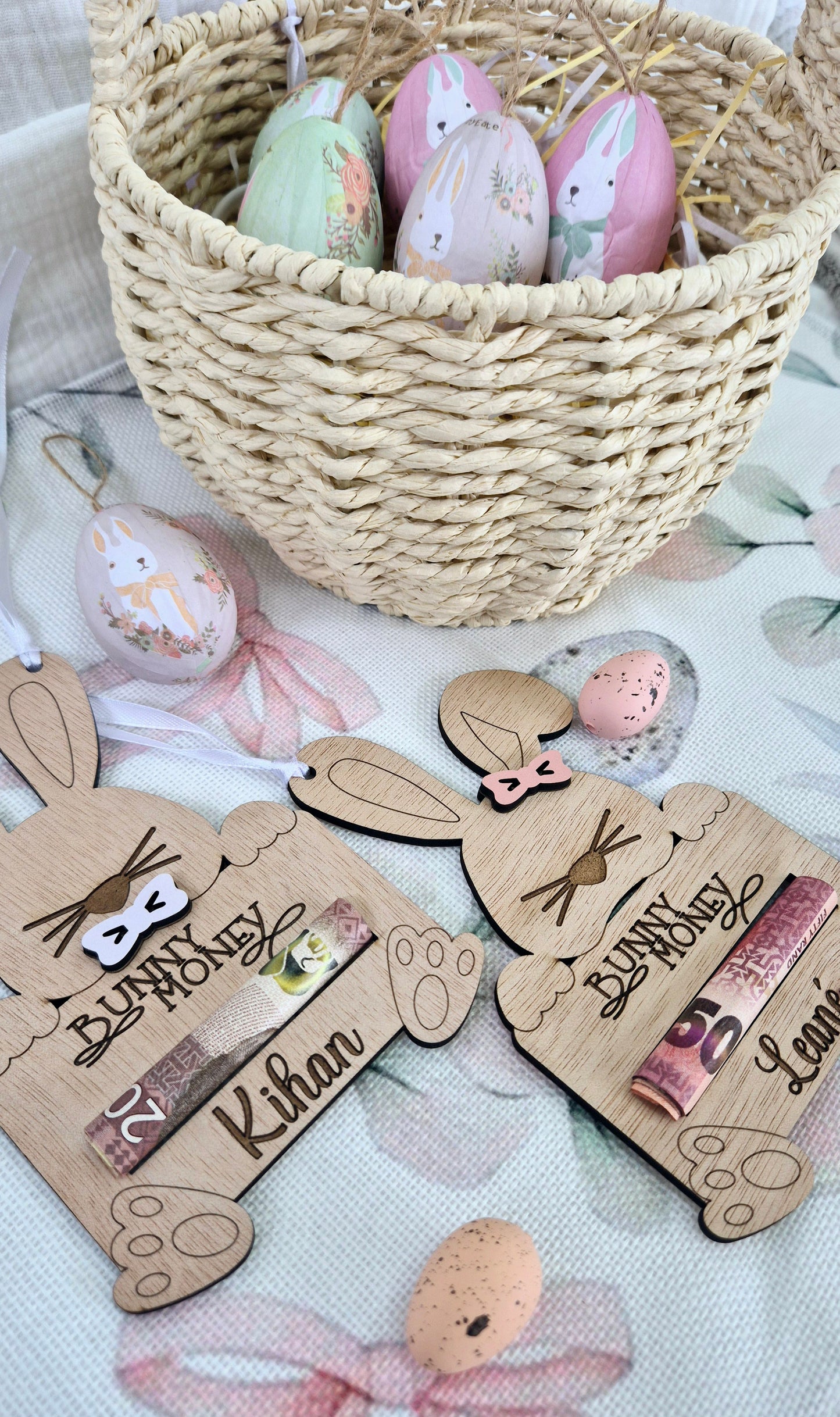 Personalized Bunny Money Holder