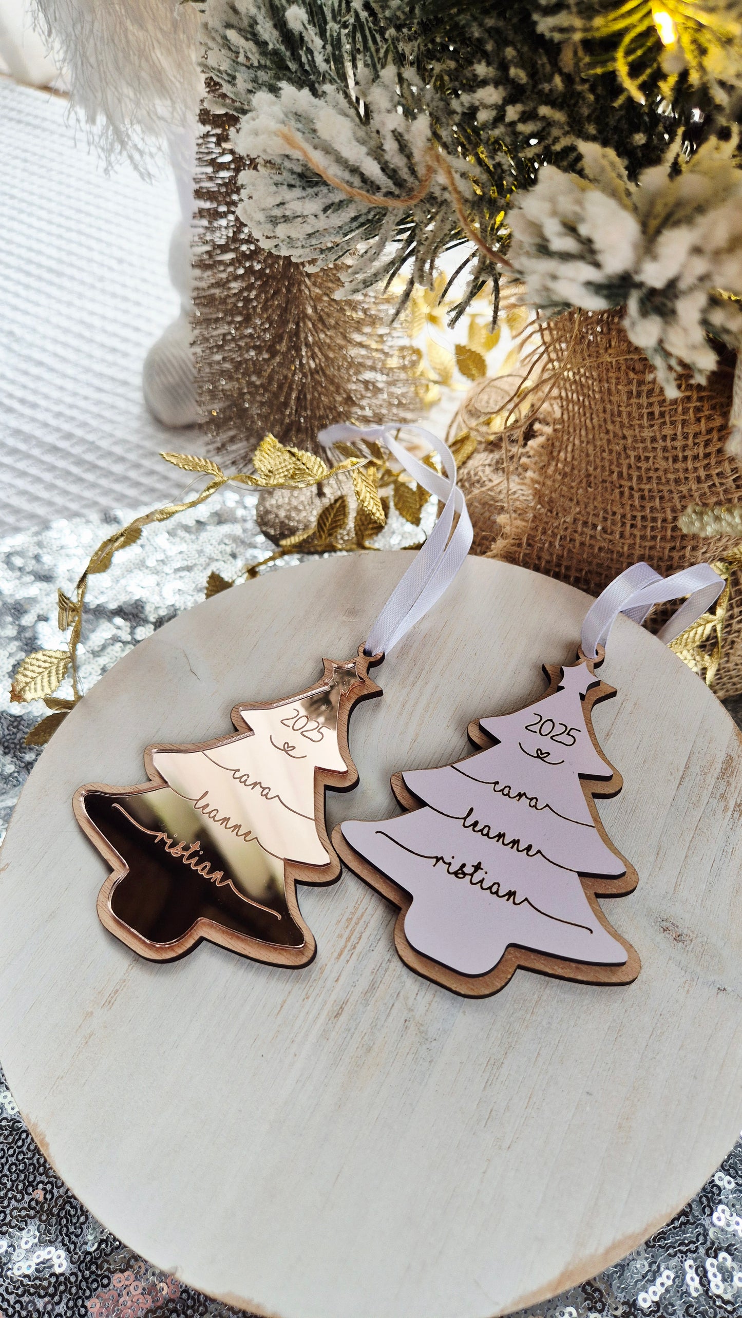 Double layer Family Tree Ornament